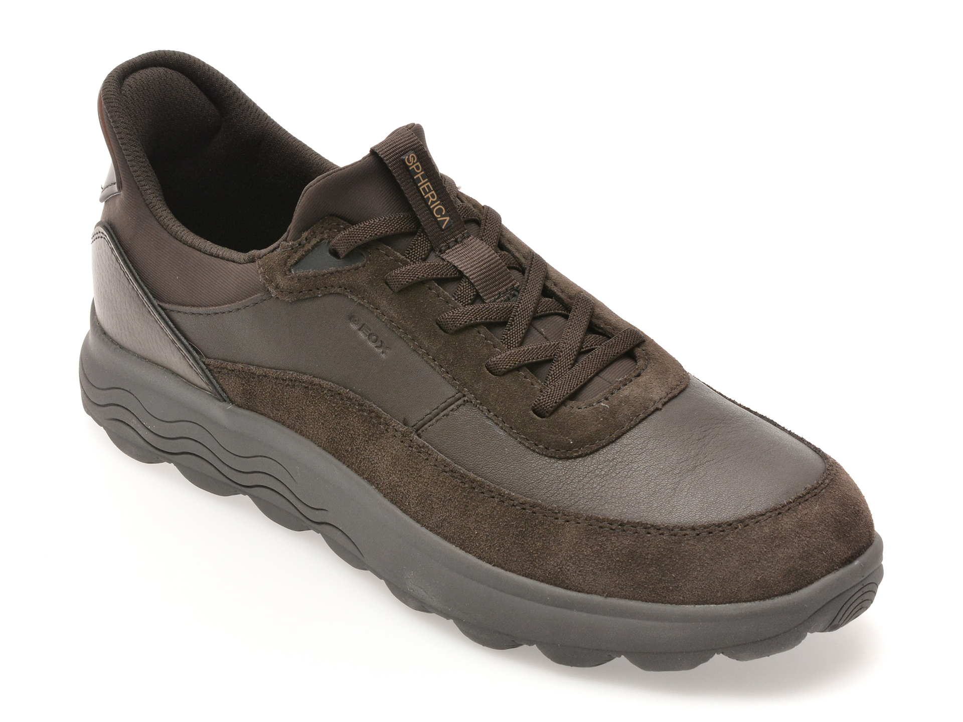 Pantofi sport GEOX maro, U56MPA, din piele naturala