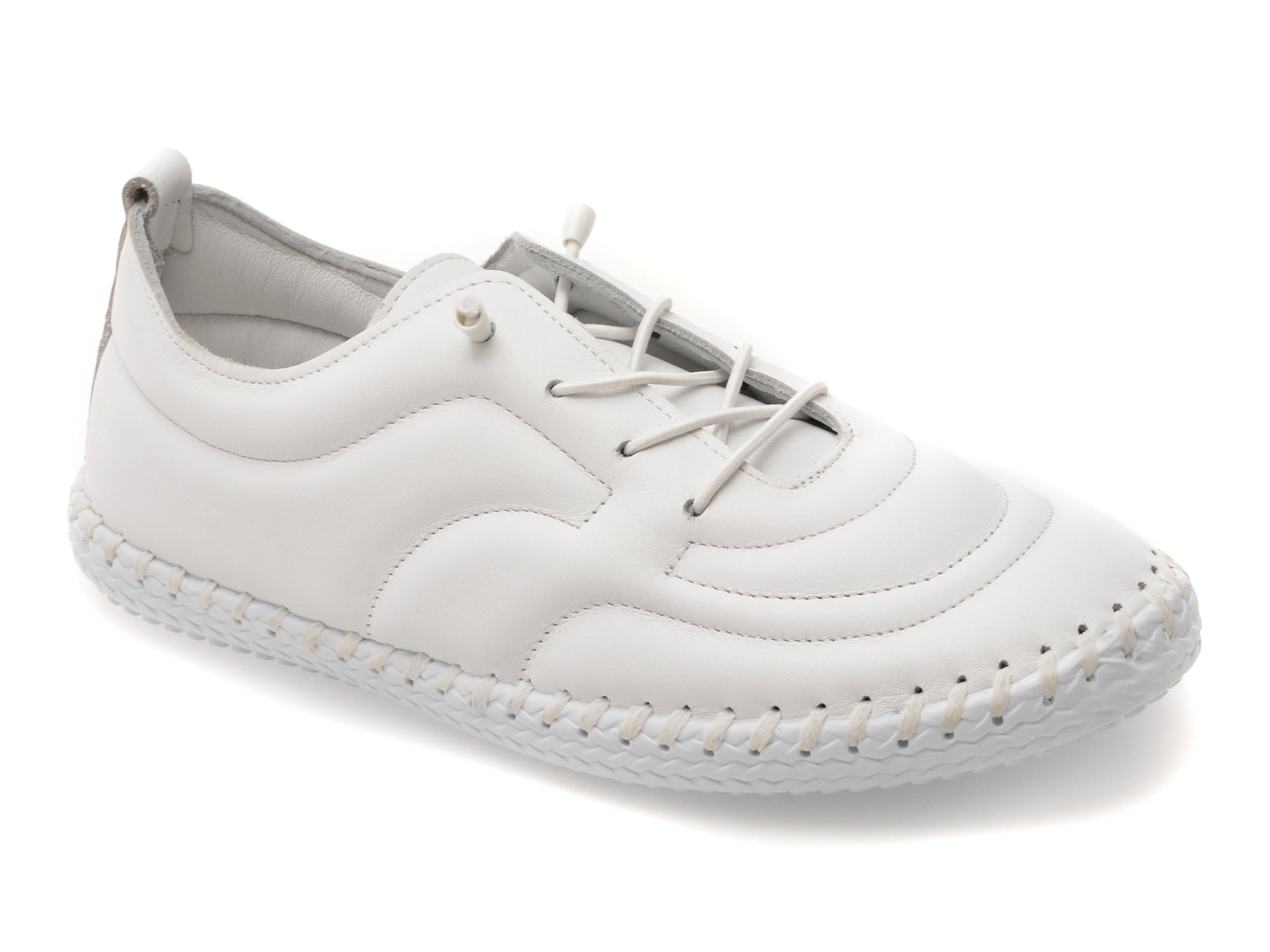 Pantofi sport GOLD DEER albi, 2201620, din piele naturala
