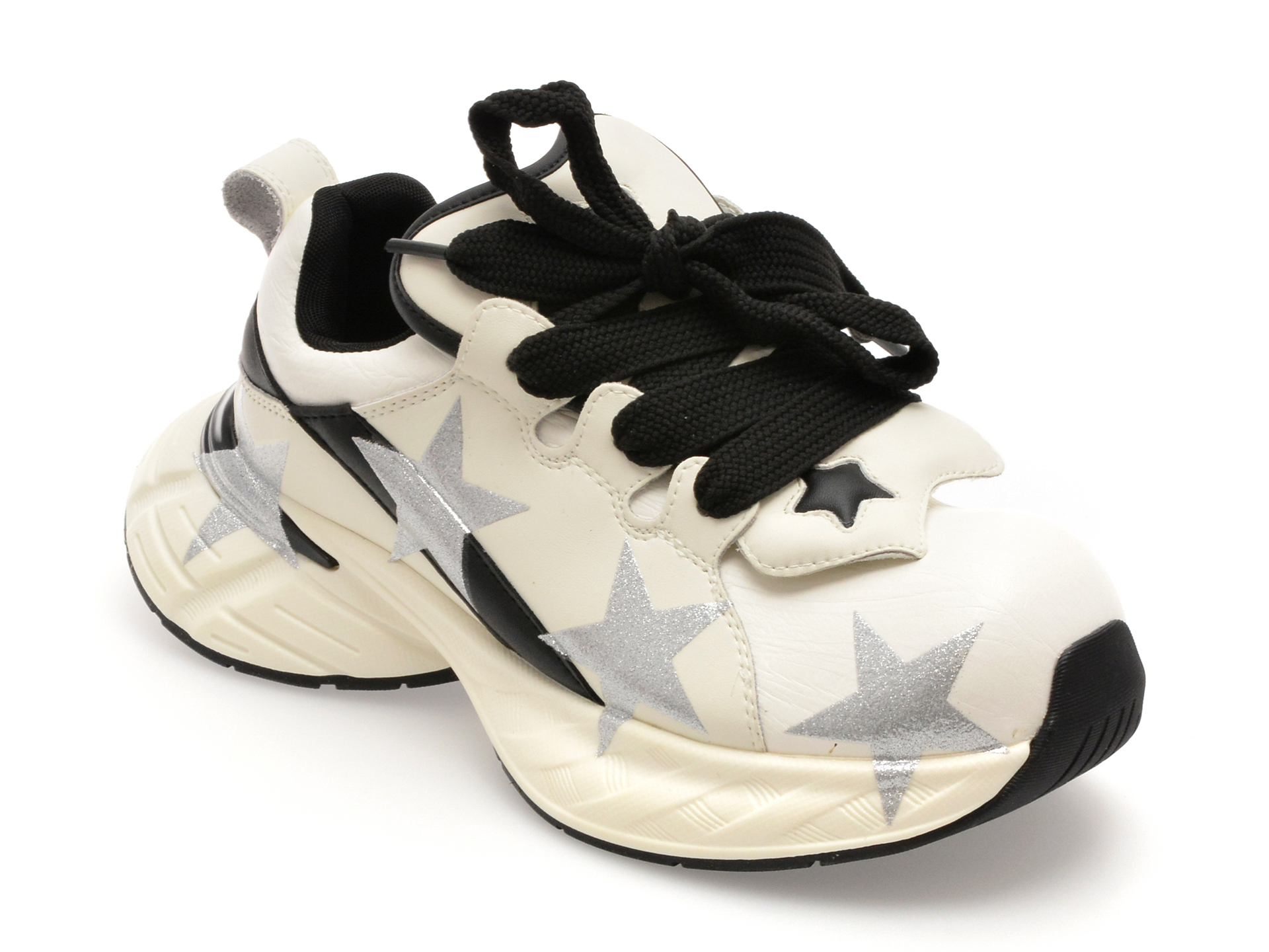 Pantofi sport GRYXX alb-negru, 109216, din piele naturala