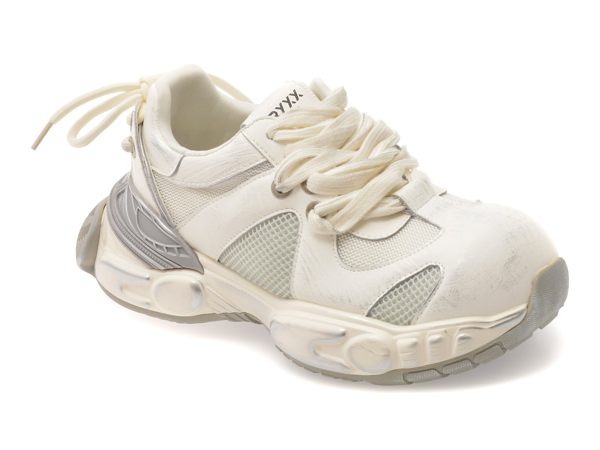 Pantofi sport GRYXX albi, 2063, din material textil si piele naturala