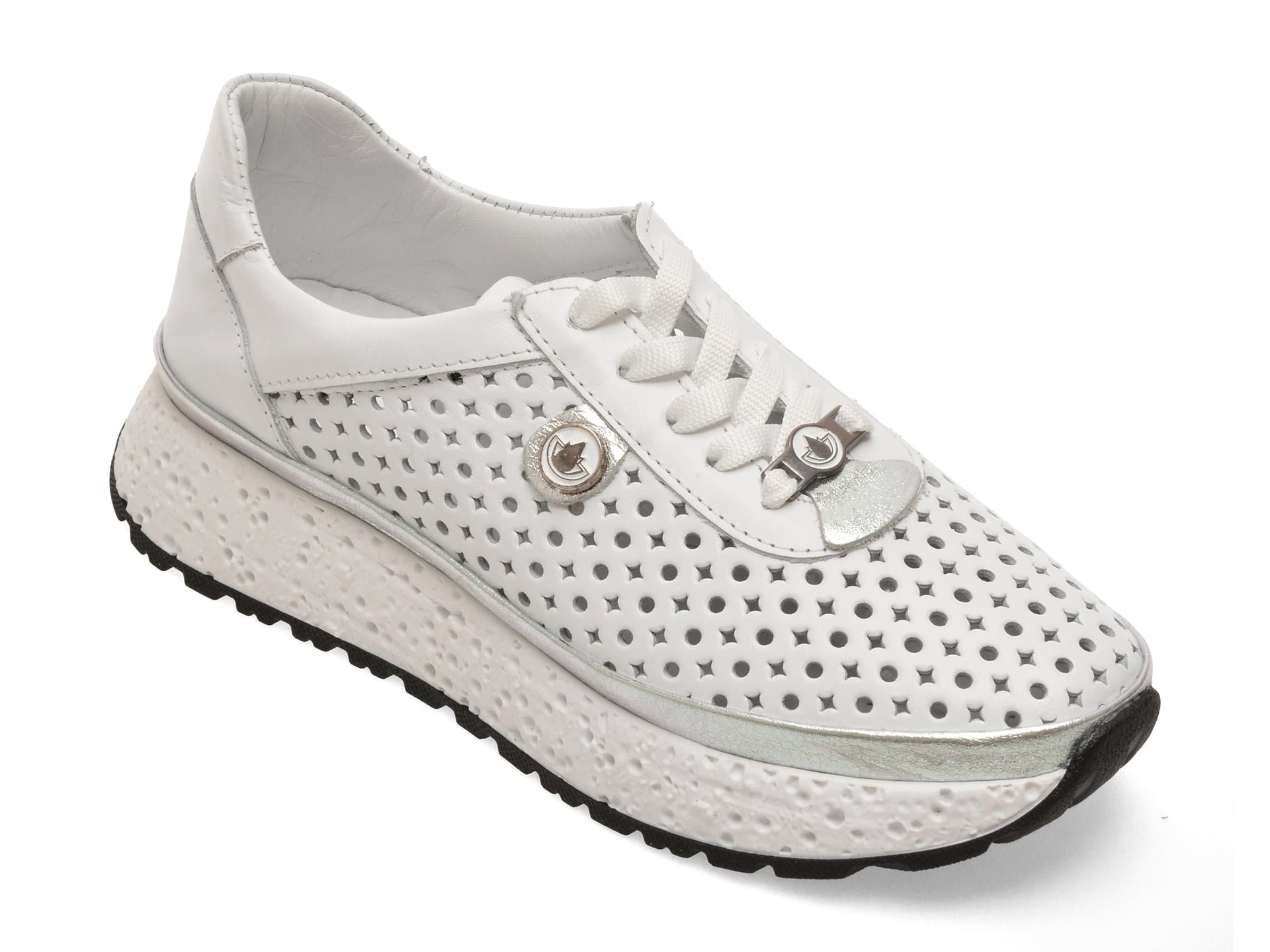 Pantofi sport GRYXX albi, 2191558, din piele naturala
