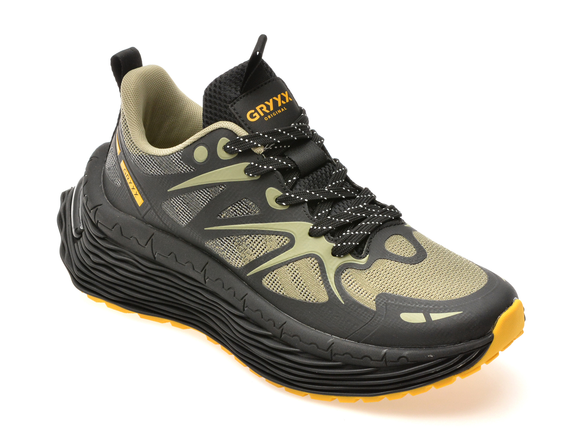 Pantofi sport GRYXX kaki, F6011, din material textil