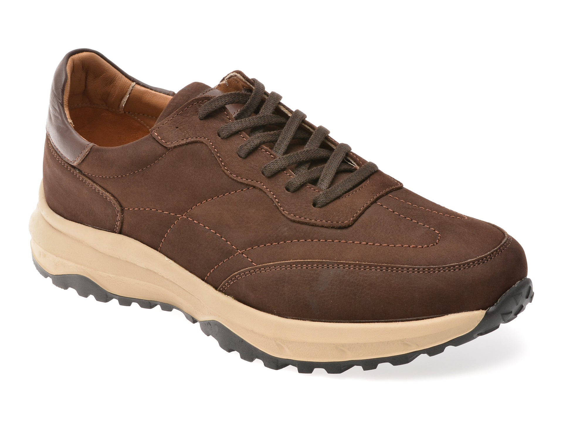 Pantofi sport GRYXX maro, BS1010, din nabuc