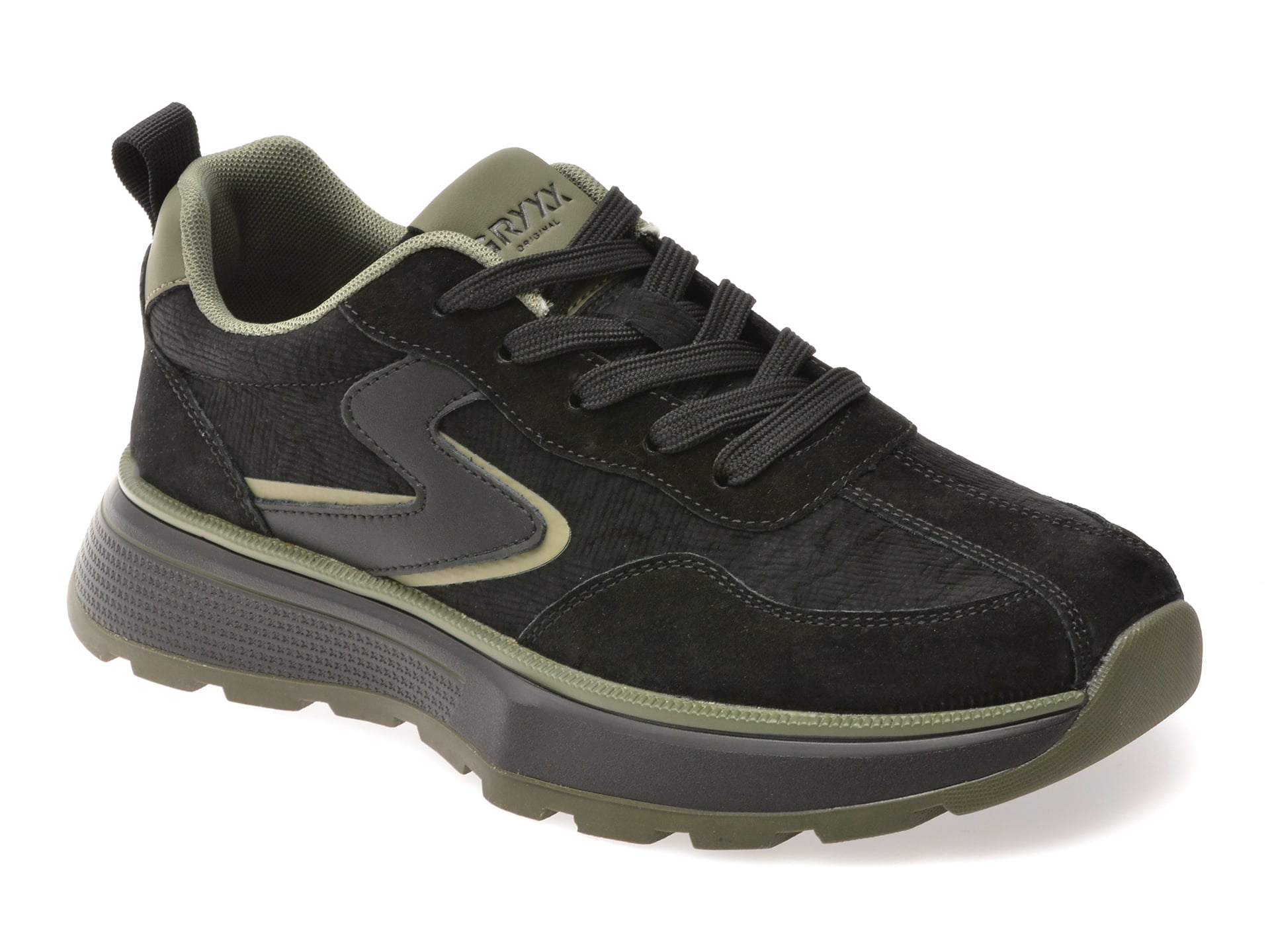Pantofi sport GRYXX negri, 160723, din piele naturala