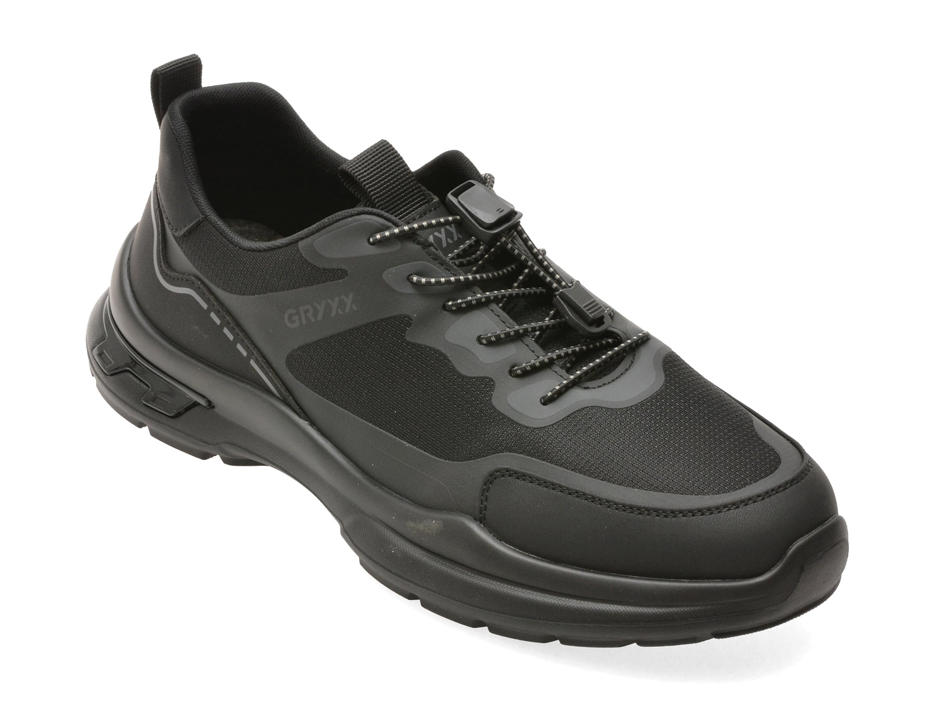 Pantofi sport GRYXX negri, 19081, din material textil