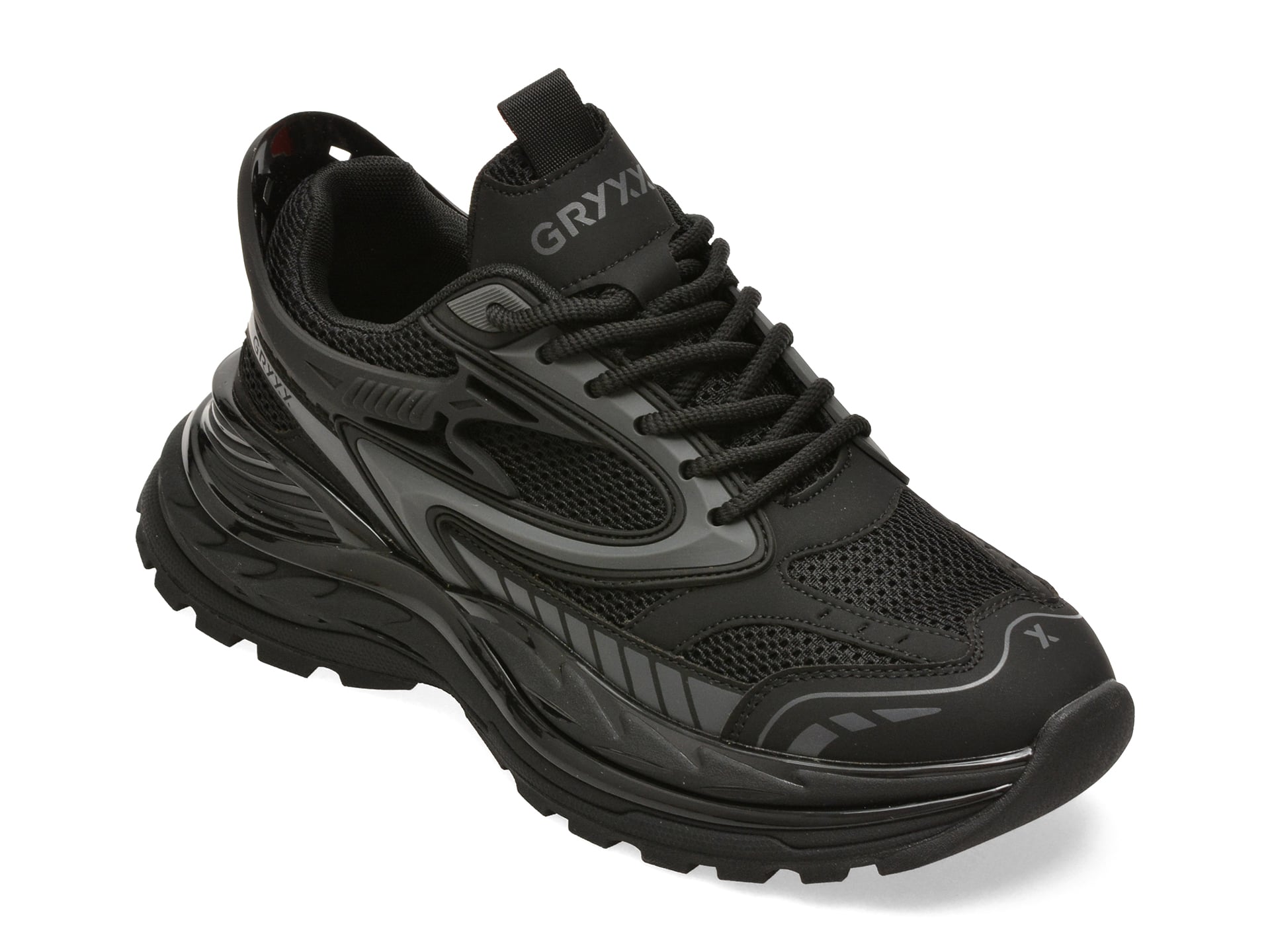 Pantofi sport GRYXX negri, 25825, din material textil