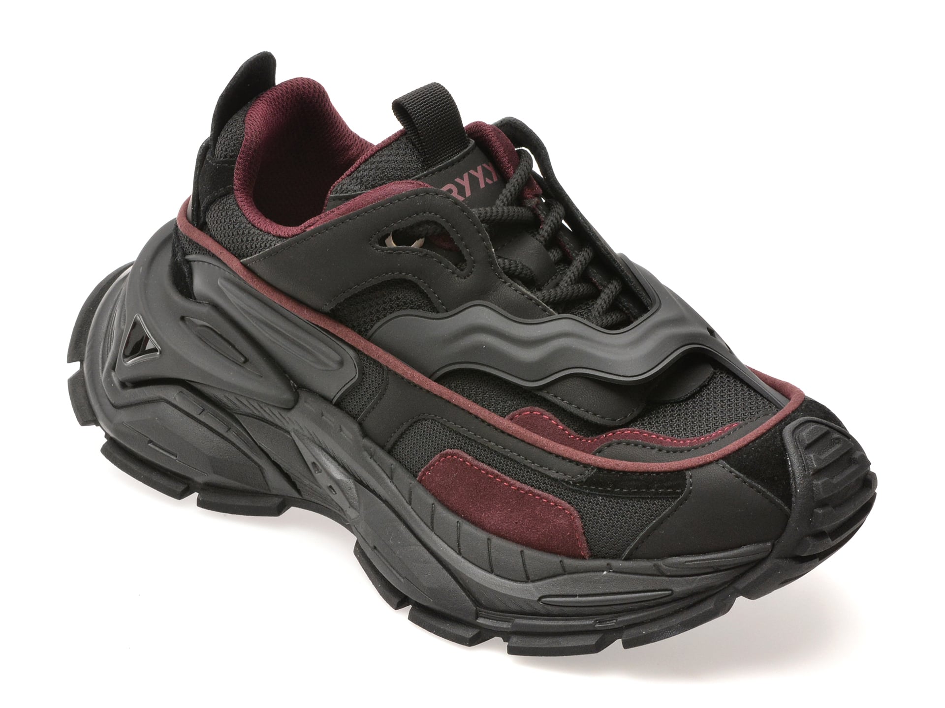 Pantofi sport GRYXX negri, 3832, din material textil si piele naturala