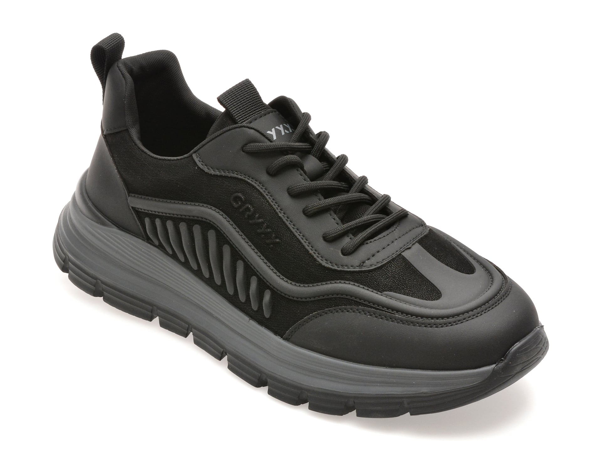 Pantofi sport GRYXX negri, 68035, din piele ecologica