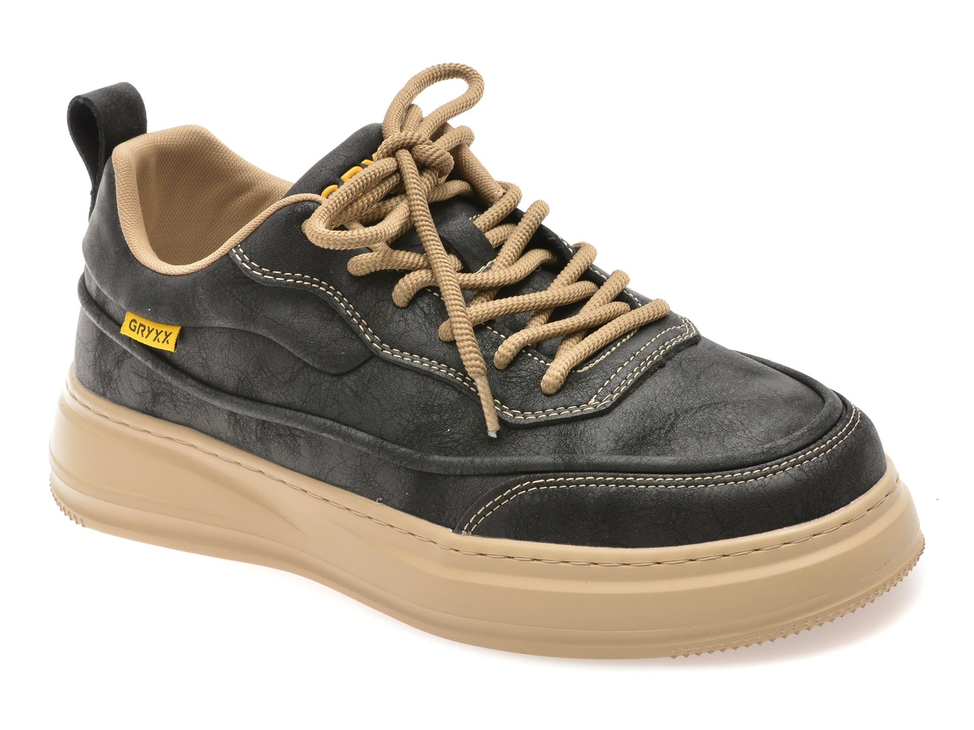 Pantofi sport GRYXX negri, 9268, din piele naturala