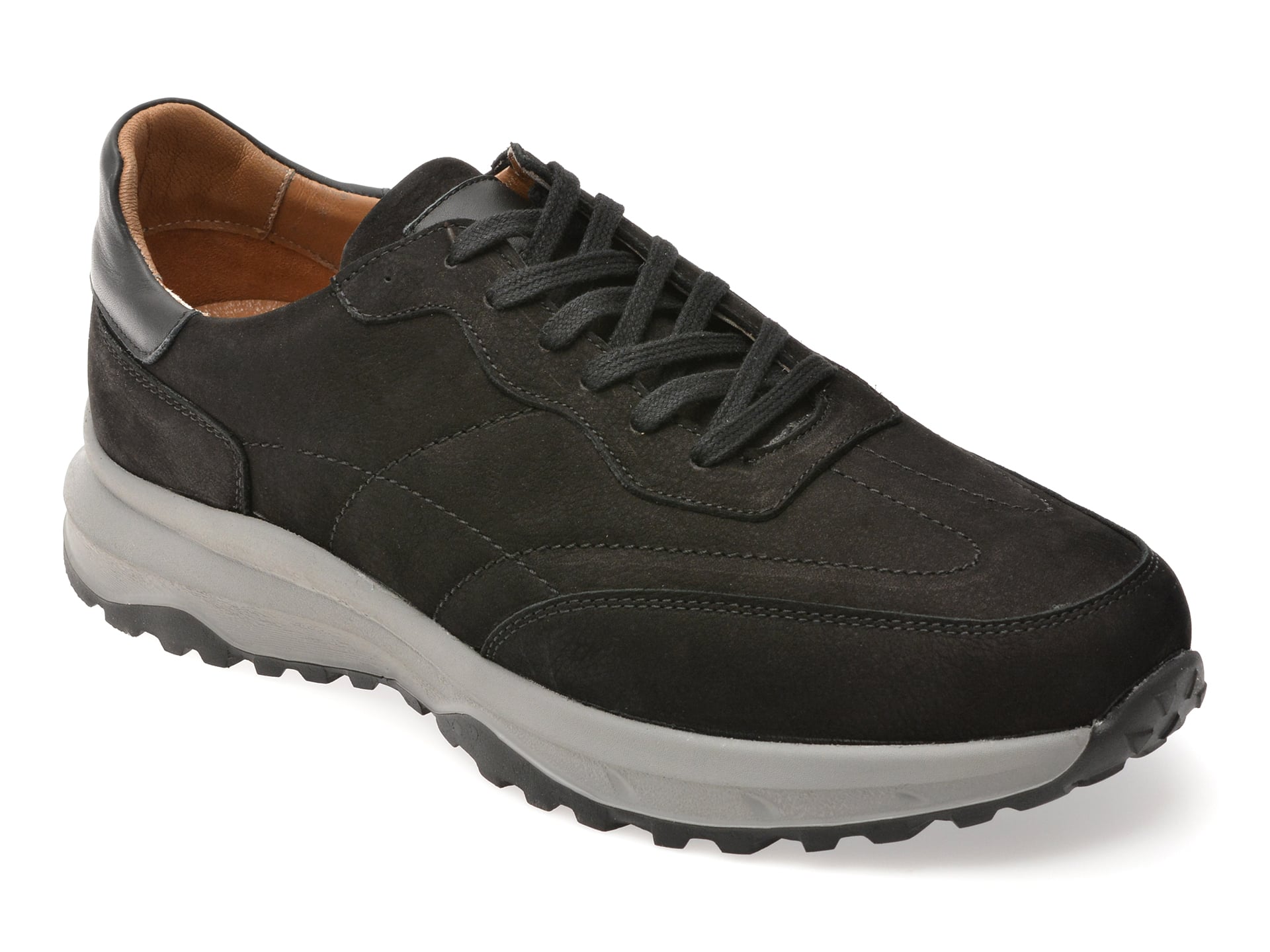 Pantofi sport GRYXX negri, BS1010, din nabuc