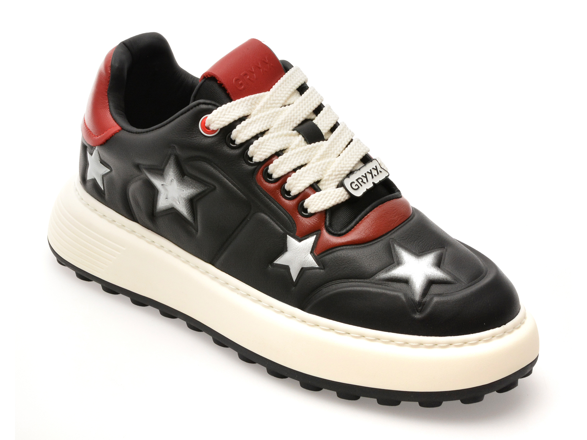 Pantofi sport GRYXX negri, LN53, din piele naturala