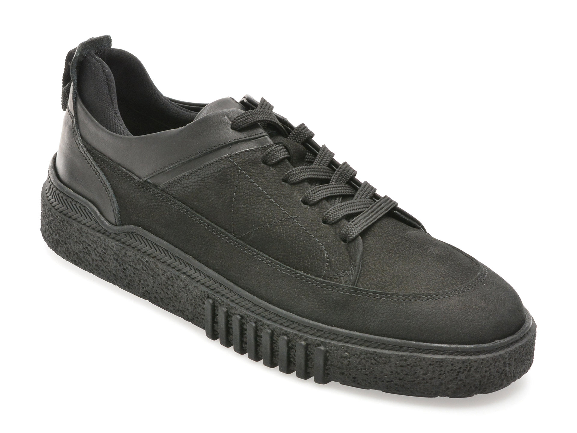 Pantofi sport GRYXX negri, M7609, din nabuc