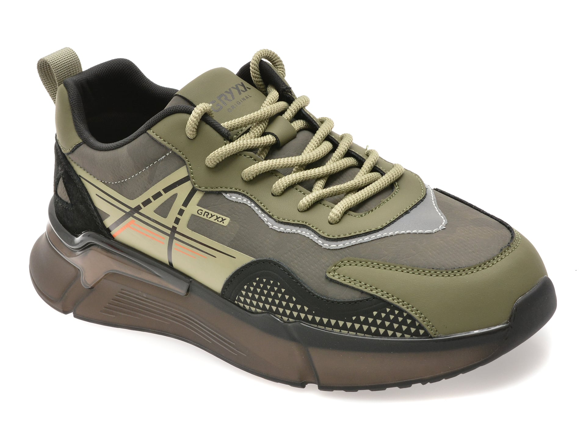 Pantofi sport GRYXX verzi, 5568, din piele ecologica