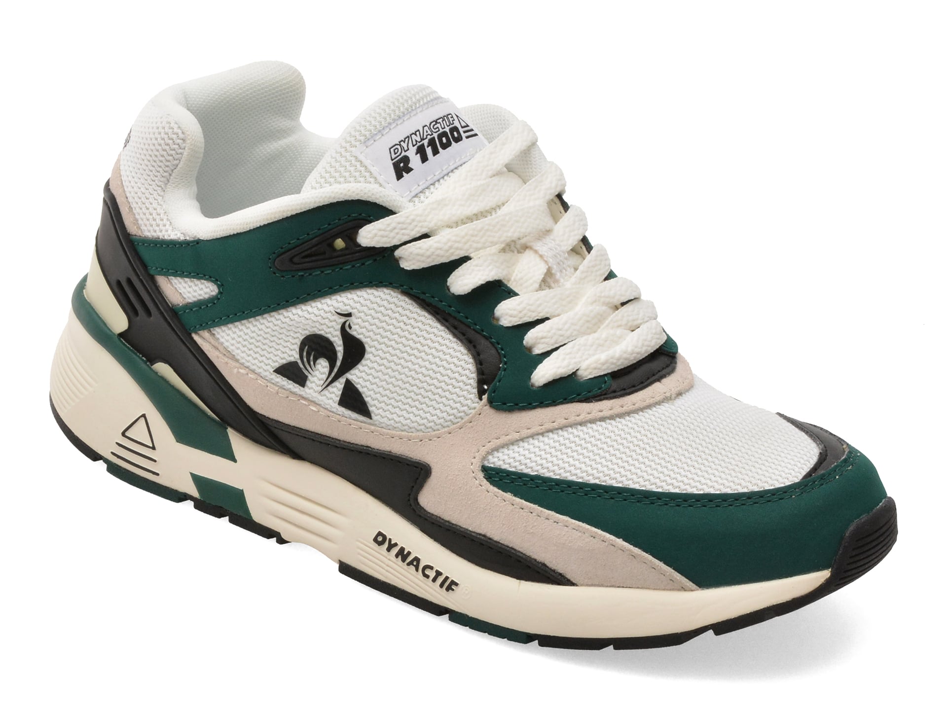 Pantofi sport LE COQ SPORTIF albi, DYNACTIF R1100, din material textil
