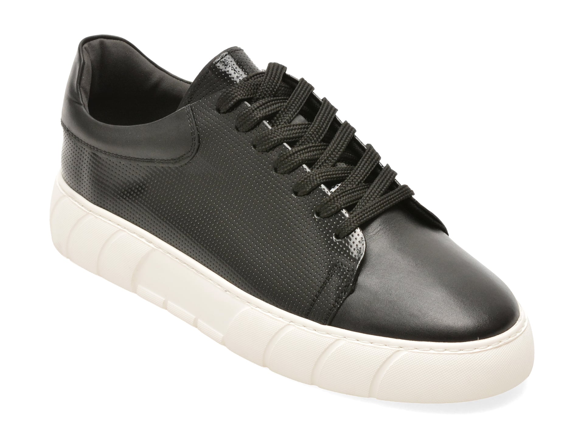 Pantofi sport LOST negri, LST119, din piele naturala