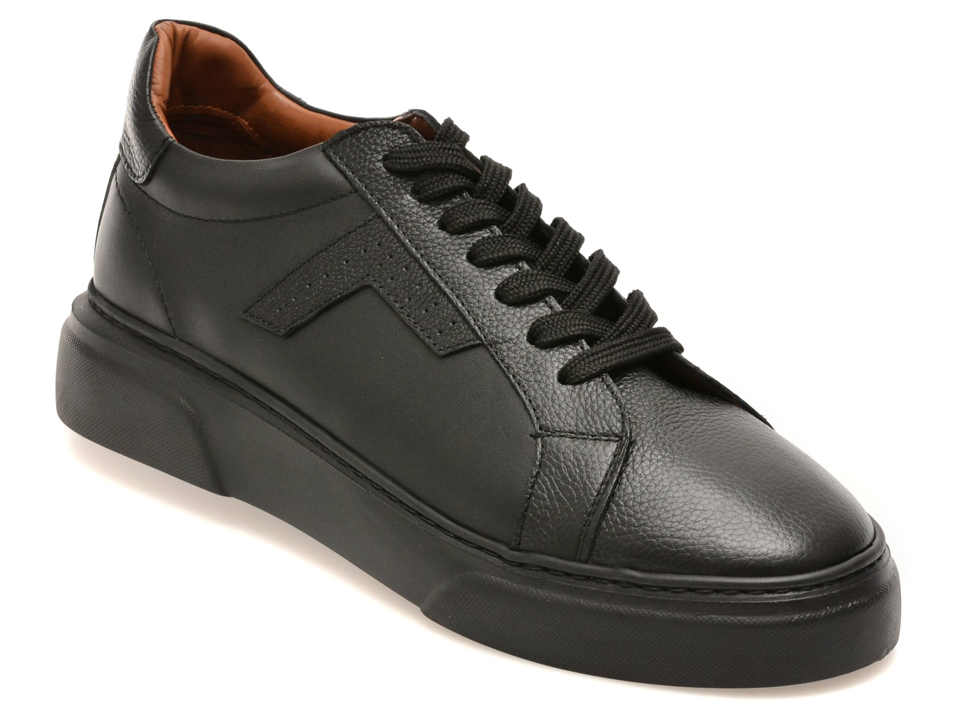 Pantofi sport LOST negri, LST126, din piele naturala