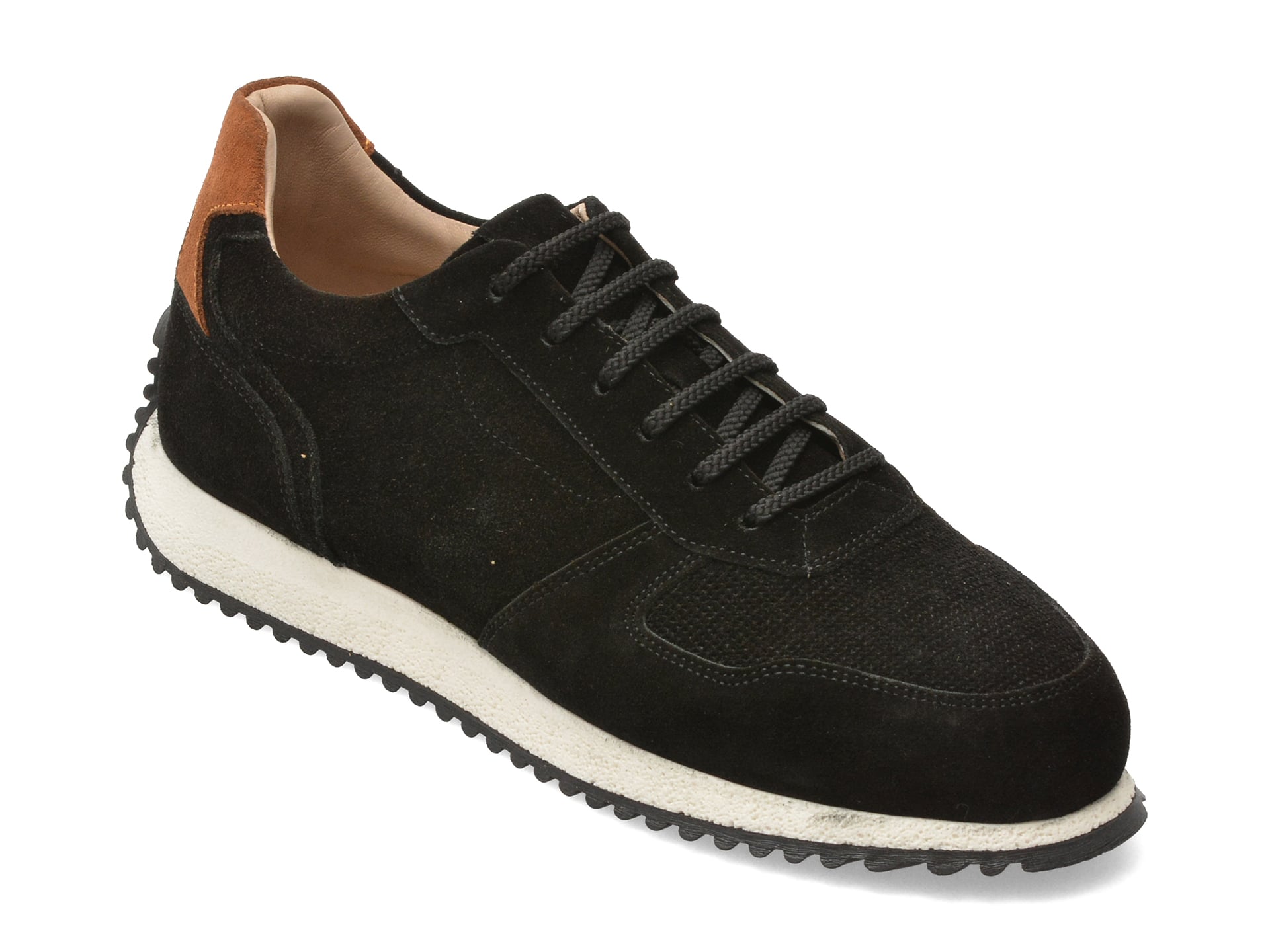 Pantofi sport OTTER negri, G200, din piele intoarsa