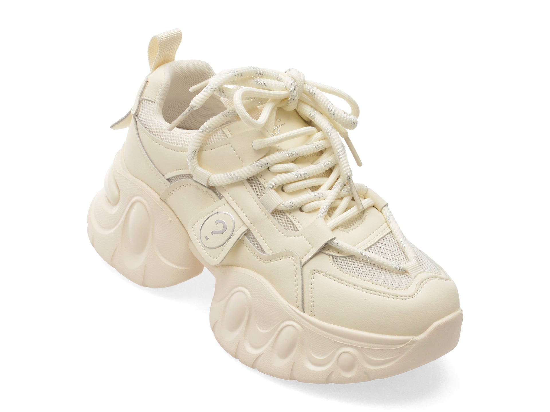 Pantofi sport PASS COLLECTION bej, CM60003, din piele ecologica
