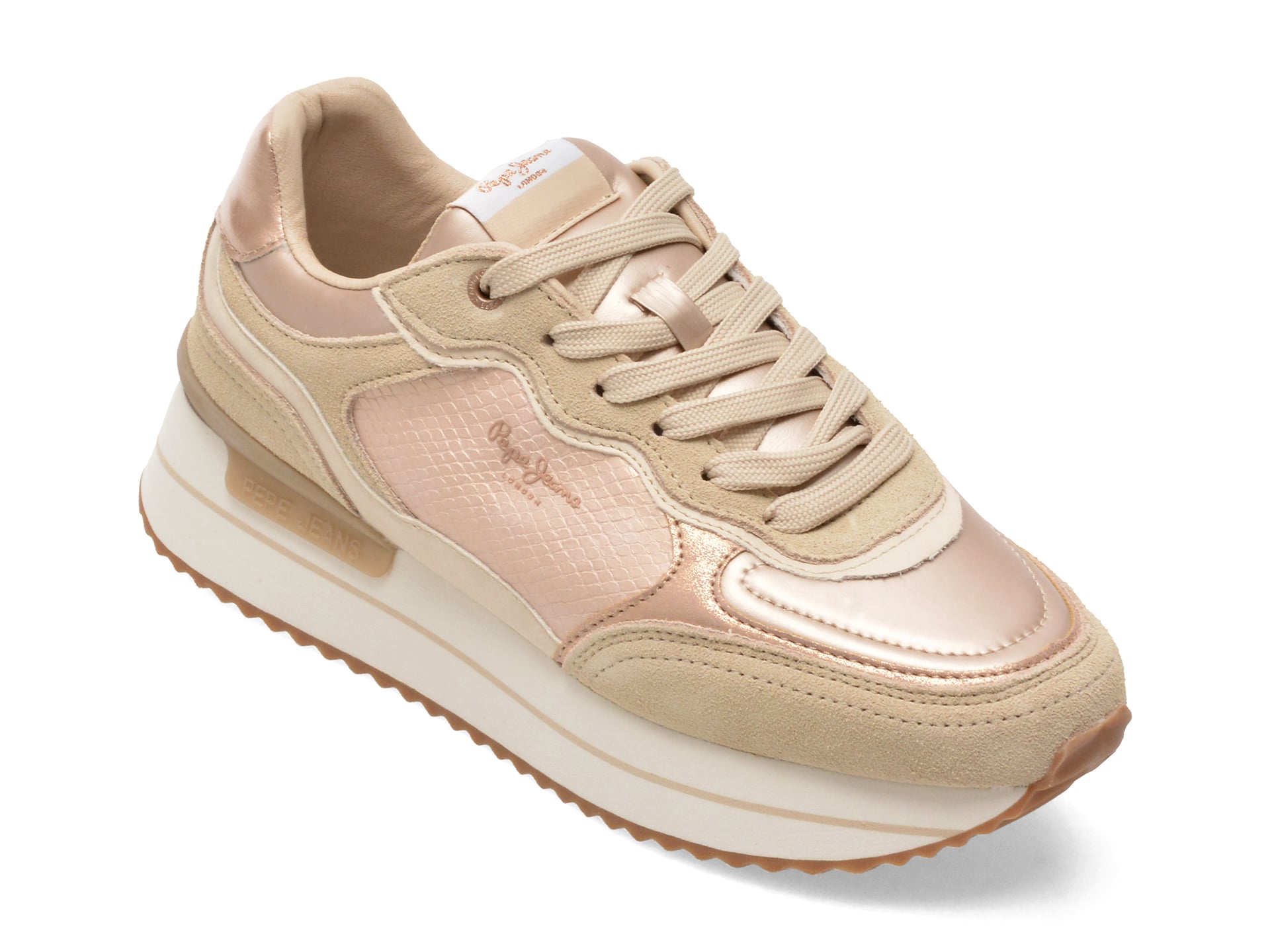Pantofi sport PEPE JEANS bej, LS60042, din piele ecologica