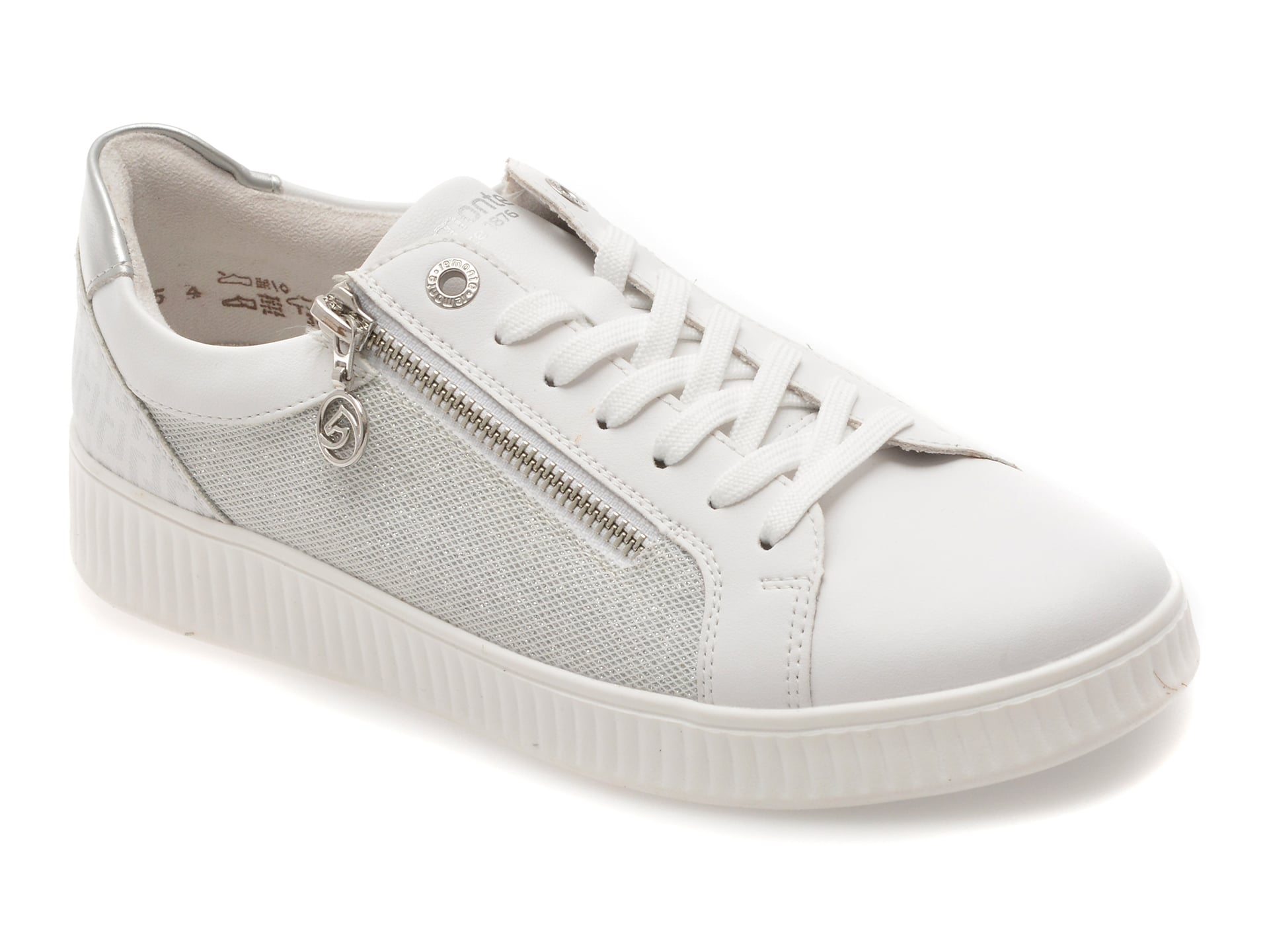 Pantofi sport REMONTE albi, D2E00, din piele naturala
