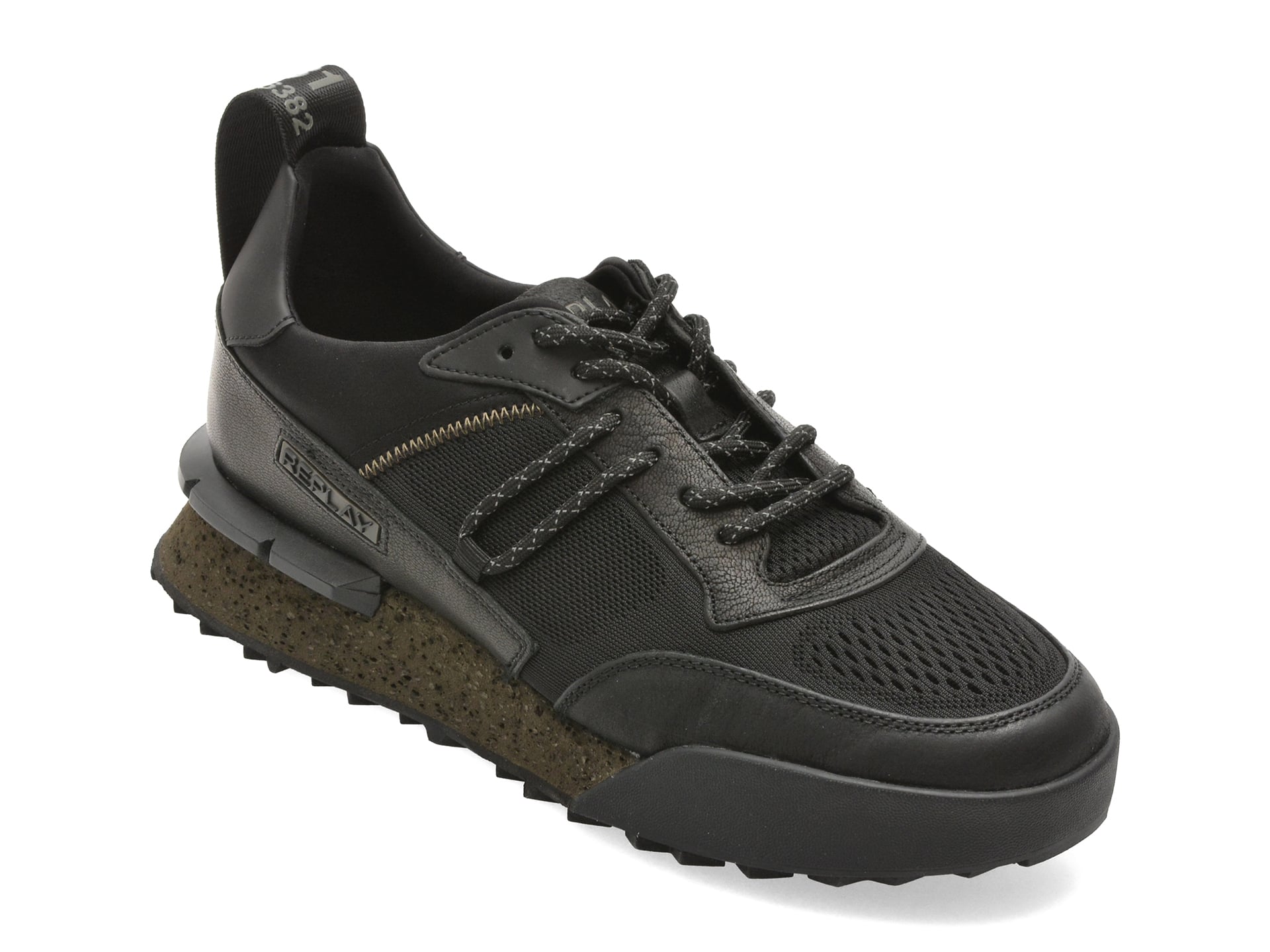 Pantofi sport REPLAY negri, MS1P72L, din piele naturala