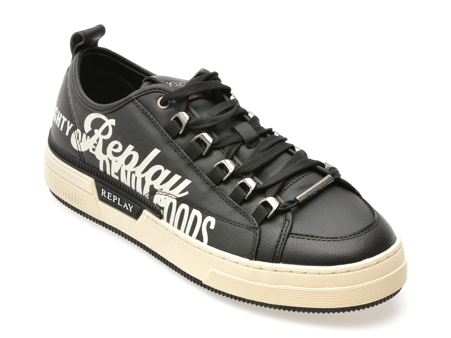 Pantofi sport REPLAY negri, MZ6R12T, din material textil