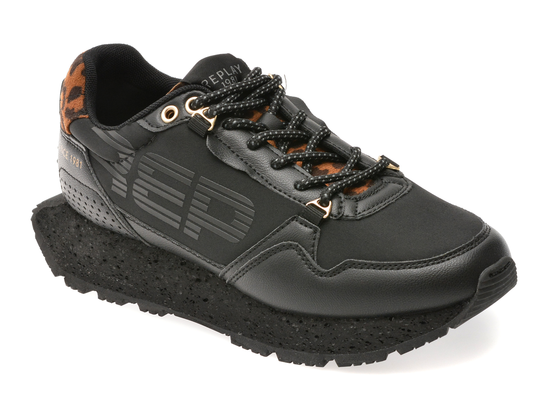 Pantofi sport REPLAY negri, WSG302S, din material textil