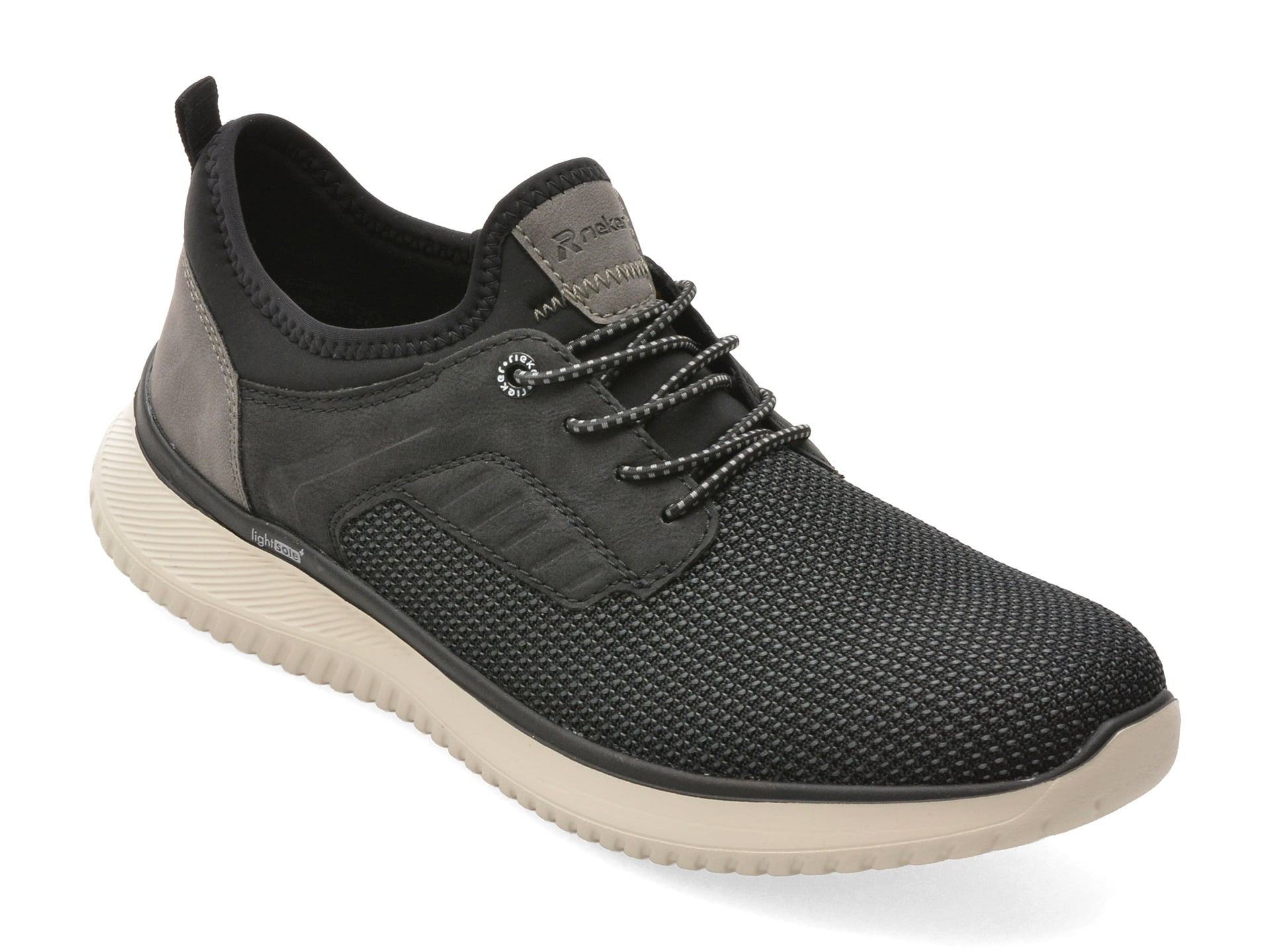 Pantofi sport RIEKER negri, B9651, din material textil