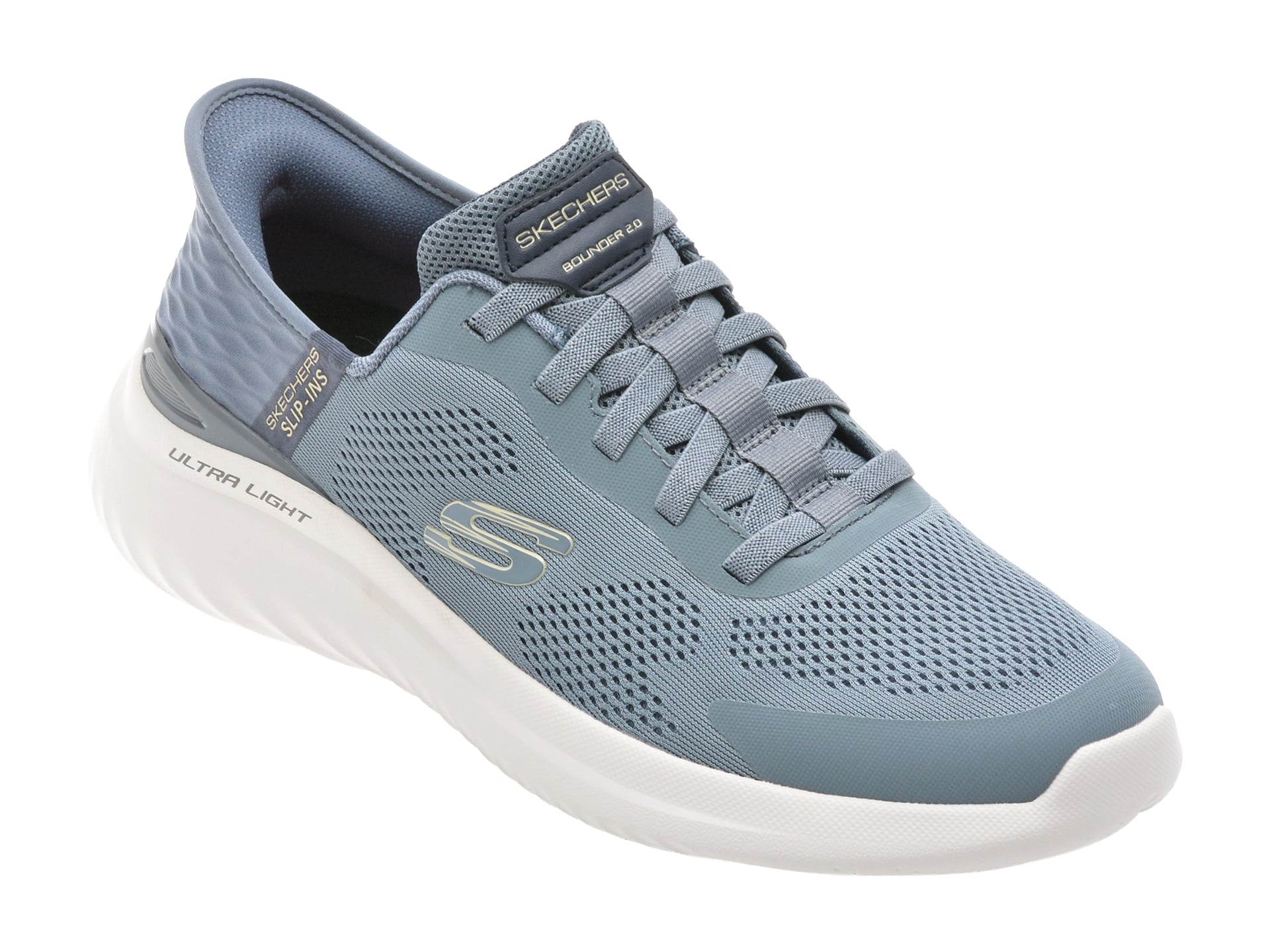 Pantofi sport SKECHERS albastri, BOUNDER 2.0, din material textil
