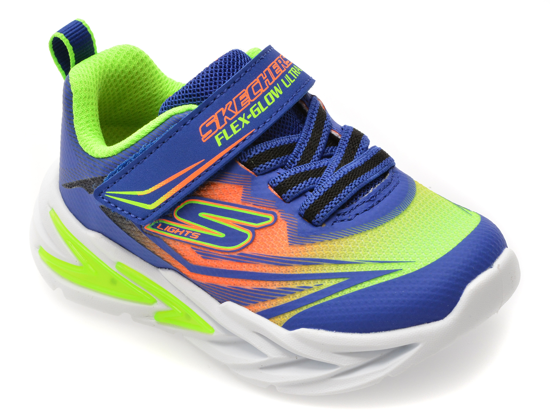 Pantofi sport SKECHERS albastri, FLEX-GLOW ULTRA, din material textil