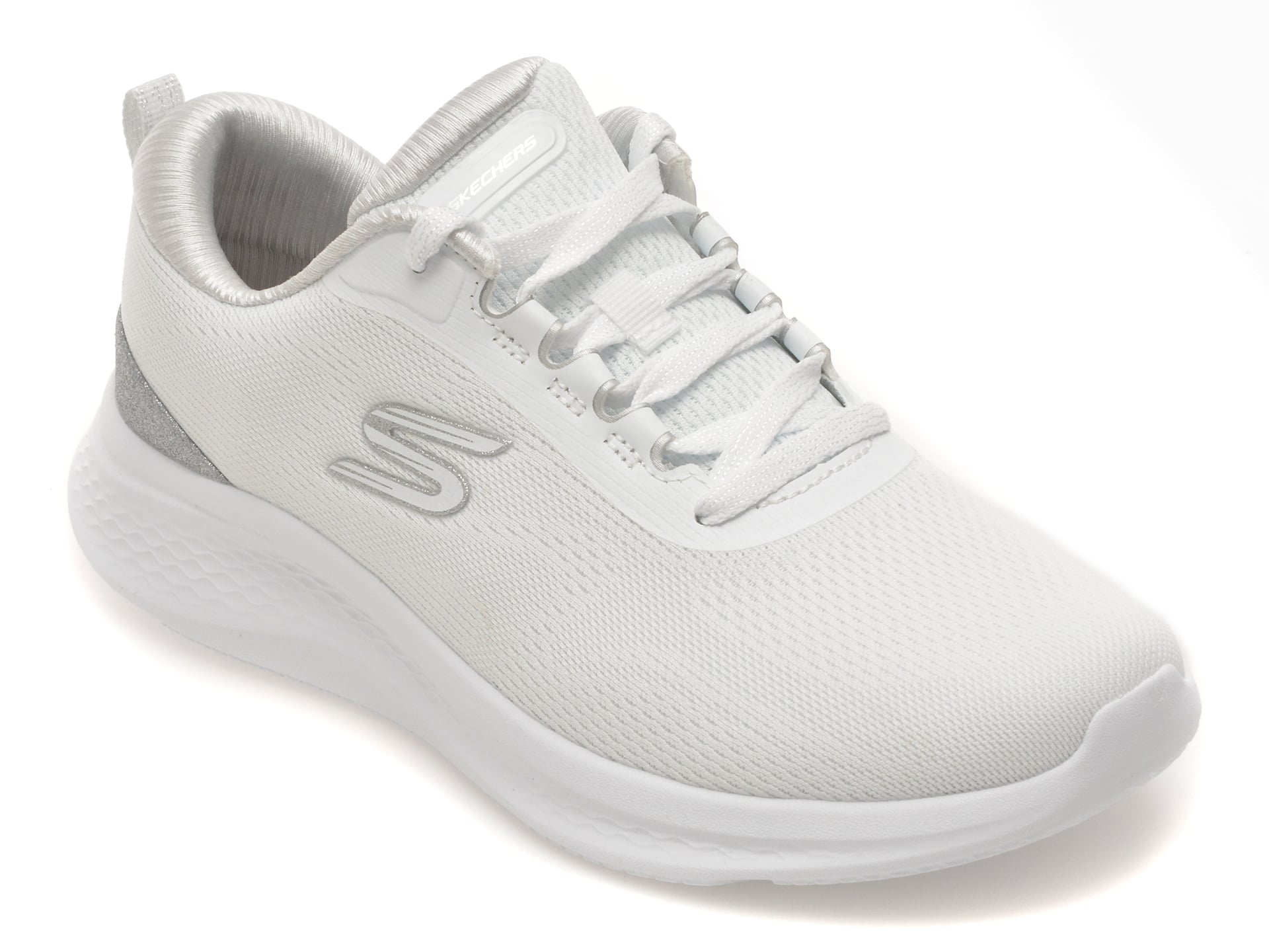 Pantofi sport SKECHERS albi, SKECH-LITE PRO 2.0, din material textil