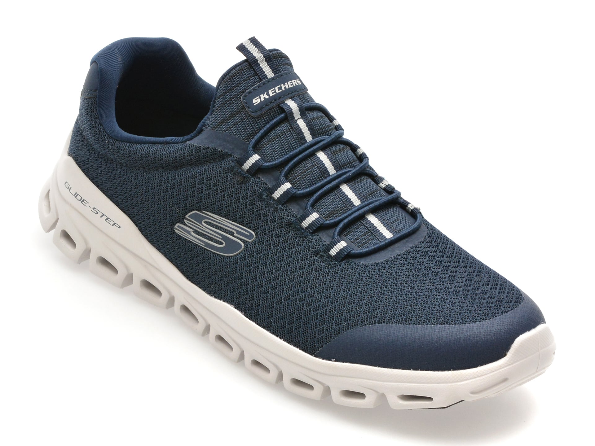 Pantofi sport SKECHERS bleumarin, GLIDE-STEP, din material textil