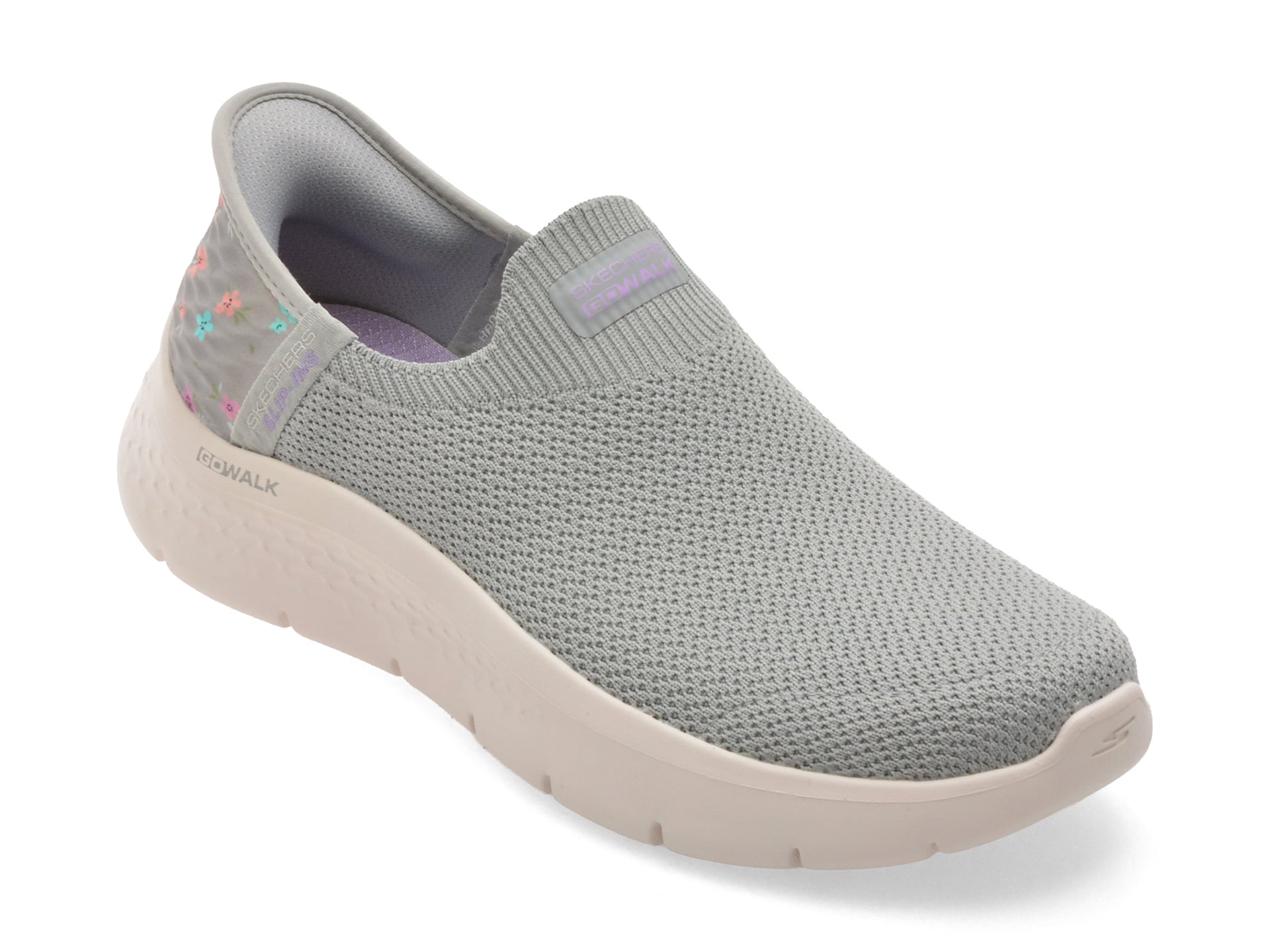 Pantofi sport SKECHERS gri, GO WALK FLEX, din material textil