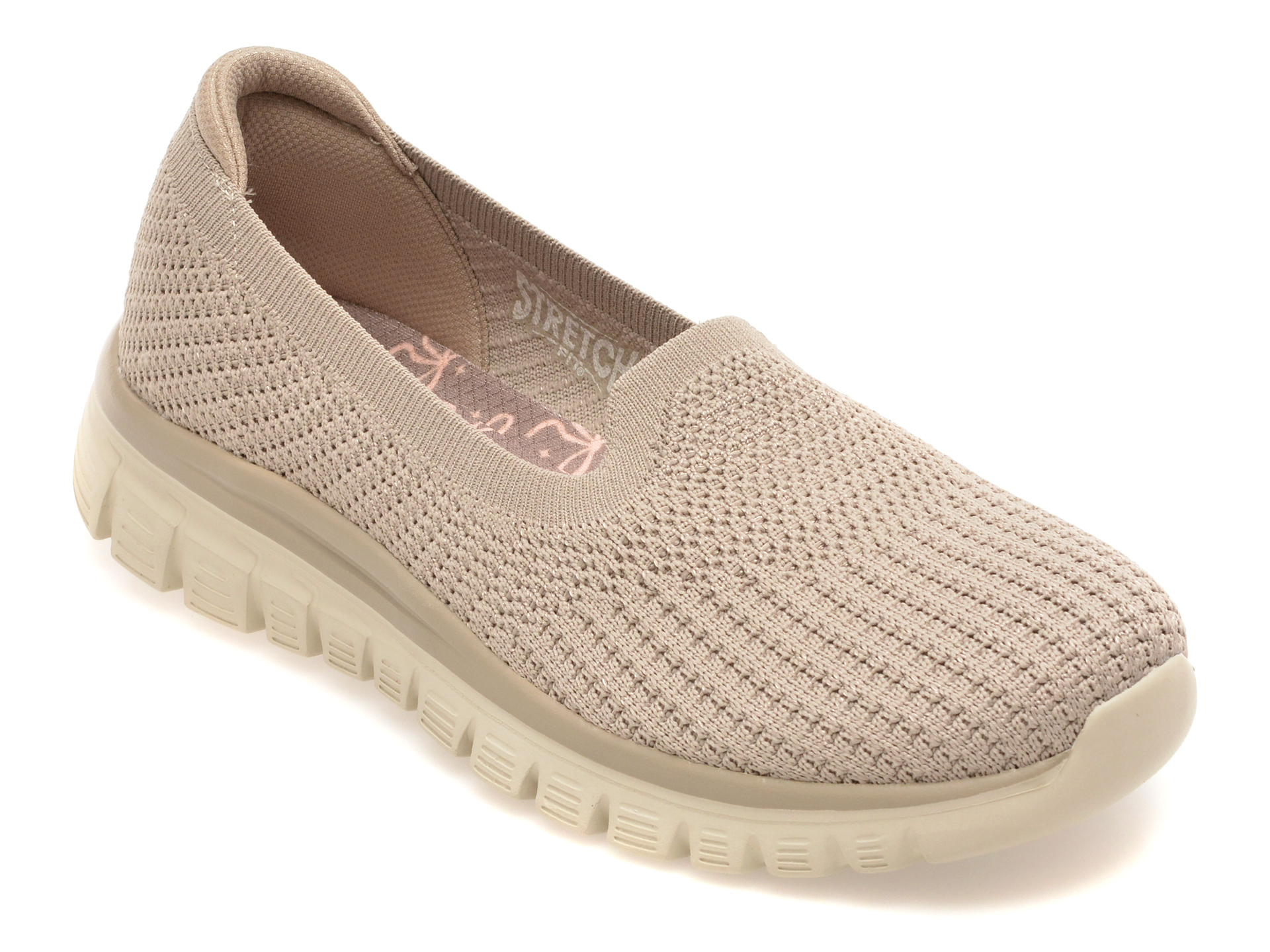 Pantofi sport SKECHERS gri, GRACEFUL, din material textil