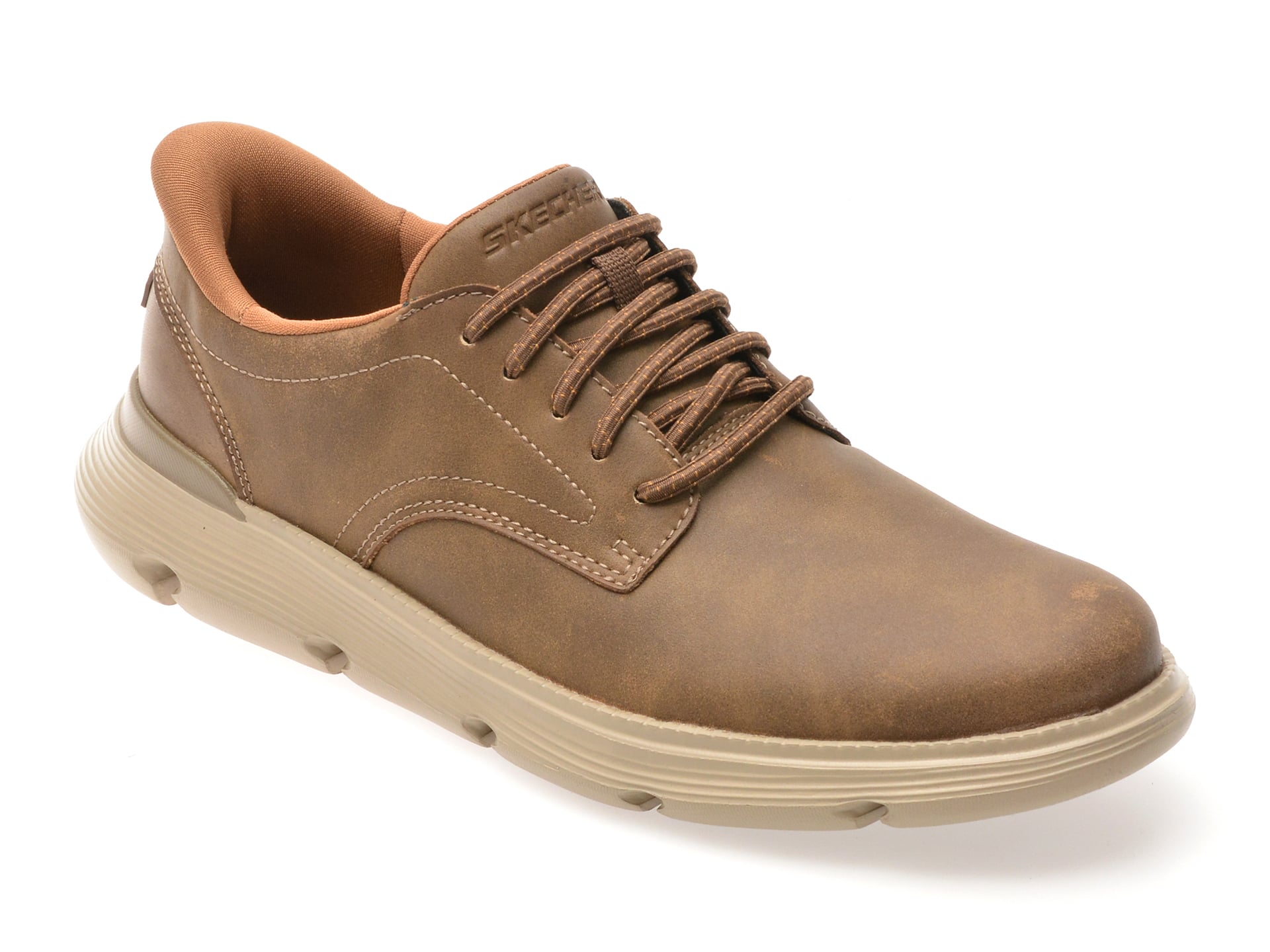 Pantofi sport SKECHERS maro, GARZA, din piele naturala