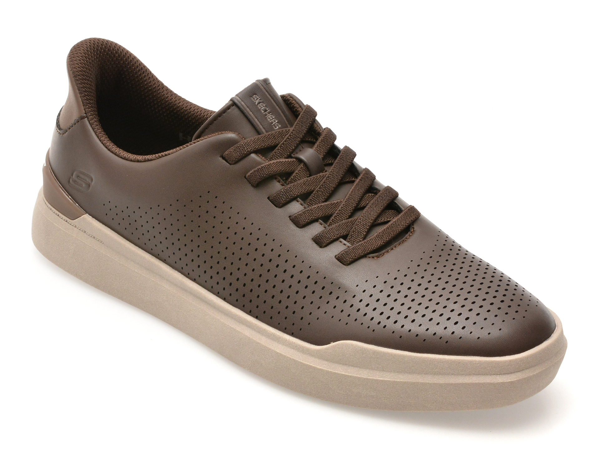 Pantofi sport SKECHERS maro, OWEN, din piele ecologica