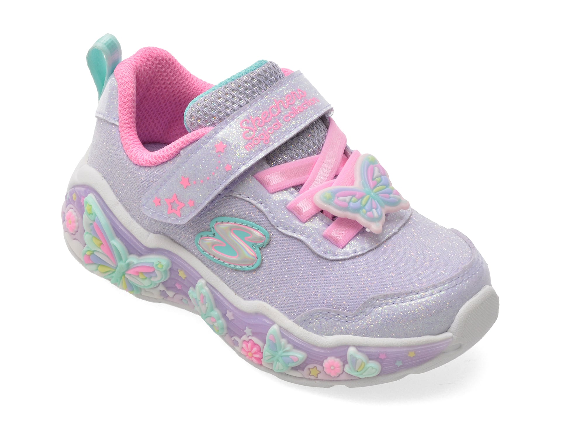 Pantofi sport SKECHERS mov, LIL BUTTERFLY BLISS, din material textil
