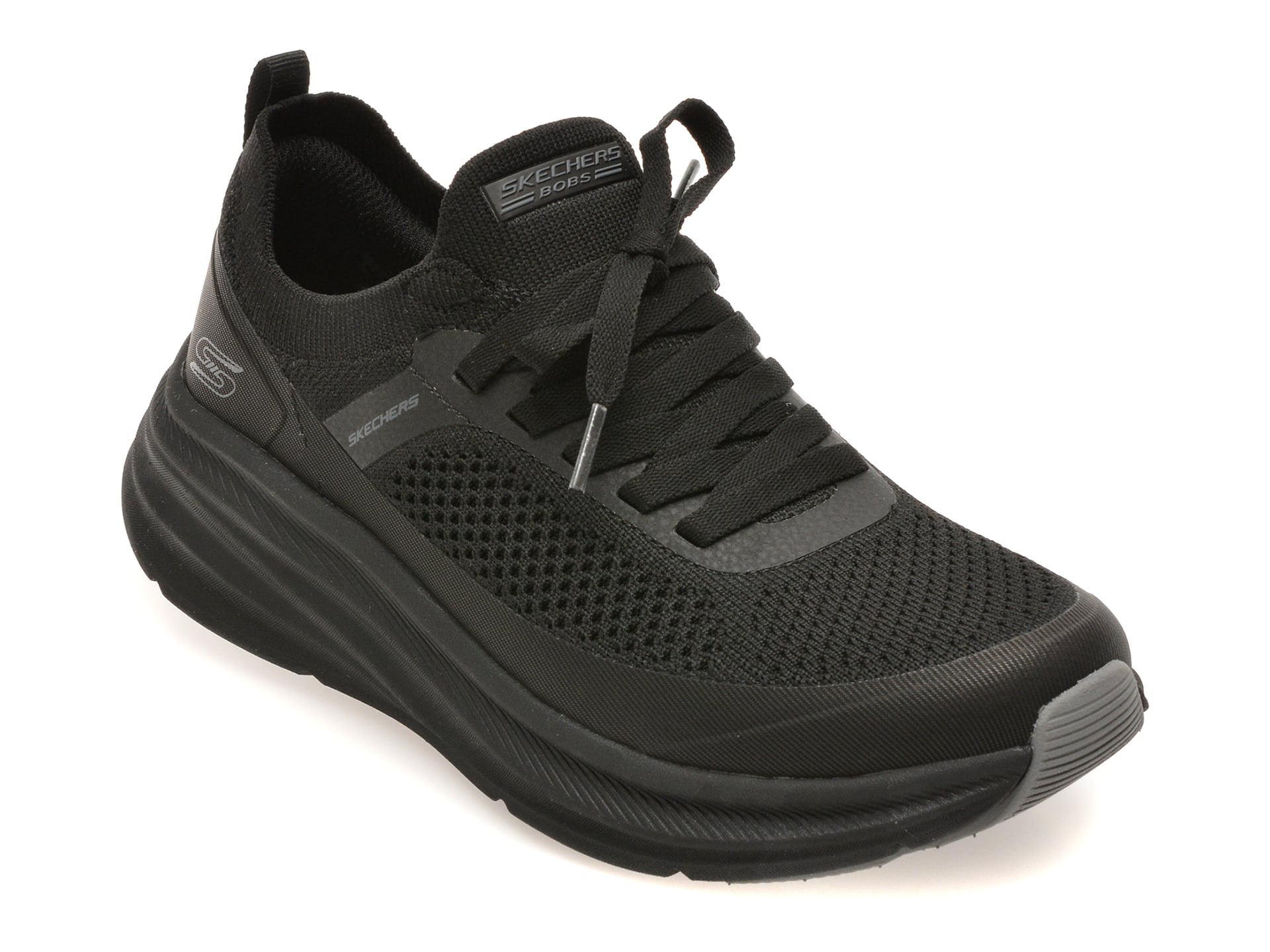 Pantofi sport SKECHERS negri, BOBS SKILLZ, din material textil