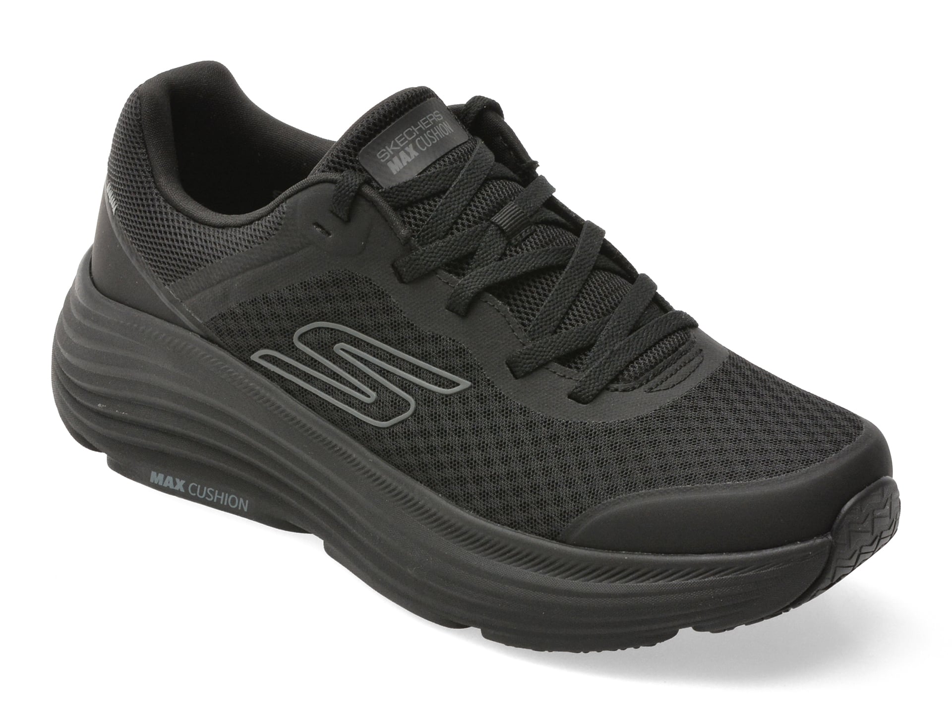 Pantofi sport SKECHERS negri, MAX CUSHIONING ENDEAVOUR, din material textil