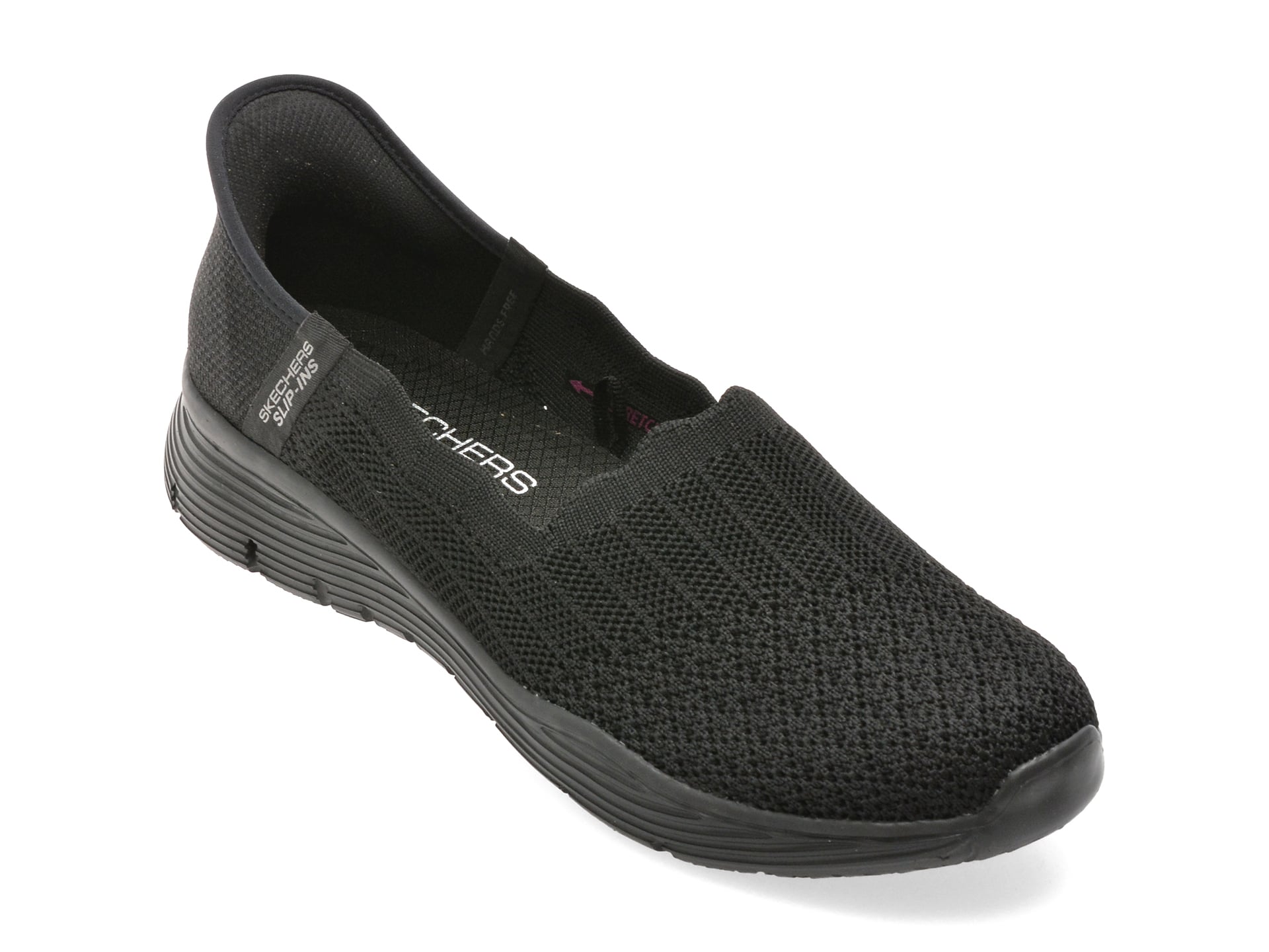 Pantofi sport SKECHERS negri, SEAGER, din material textil