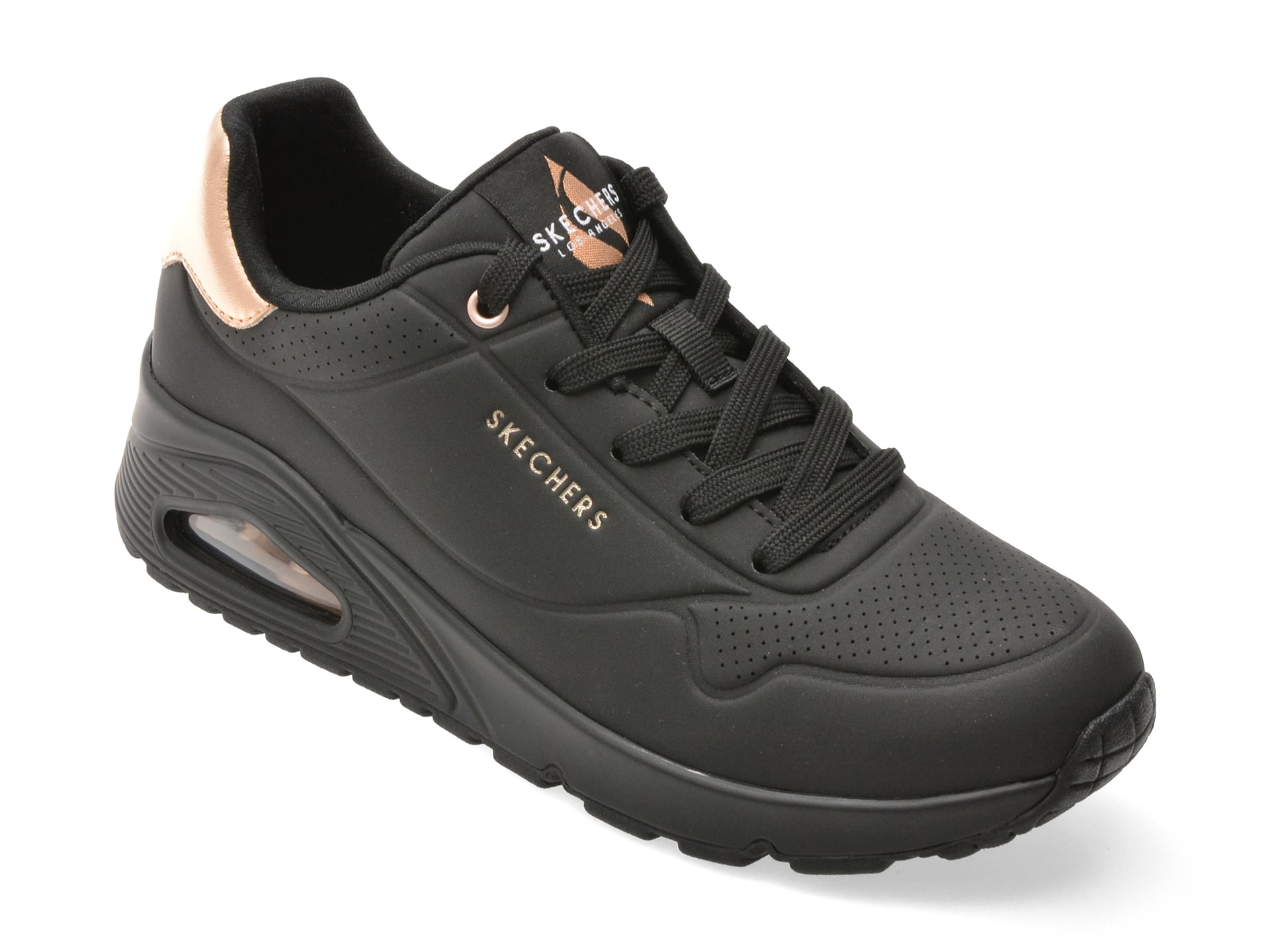 Pantofi sport SKECHERS negri, UNO, din piele ecologica
