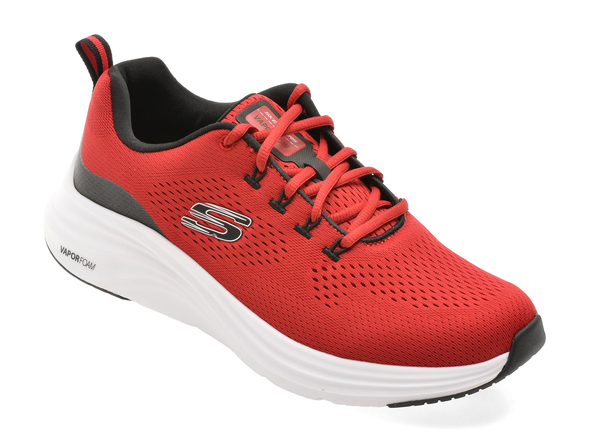 Pantofi sport SKECHERS rosii, VAPOR FOAM, din material textil