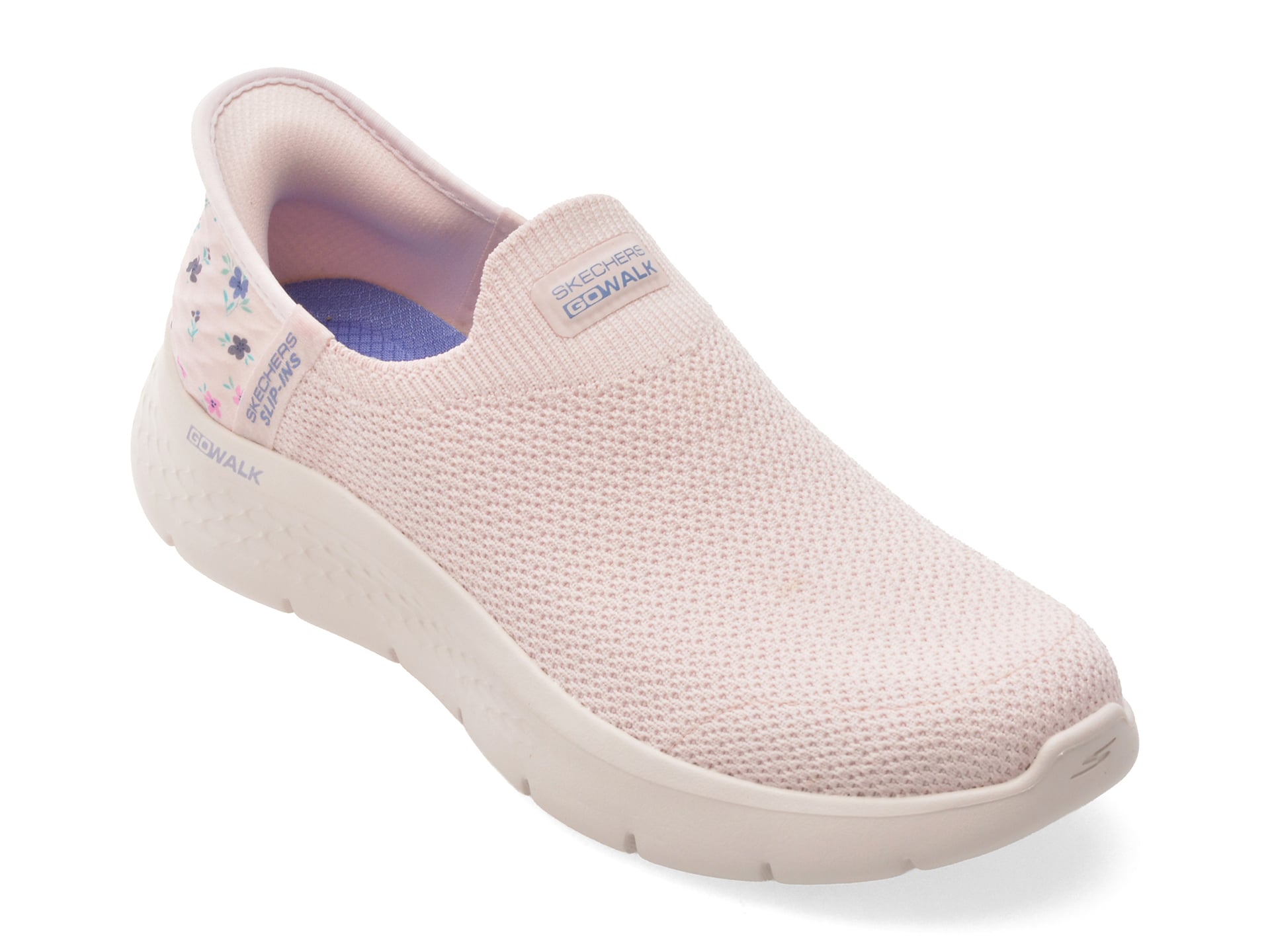 Pantofi sport SKECHERS roz, GO WALK FLEX, din material textil