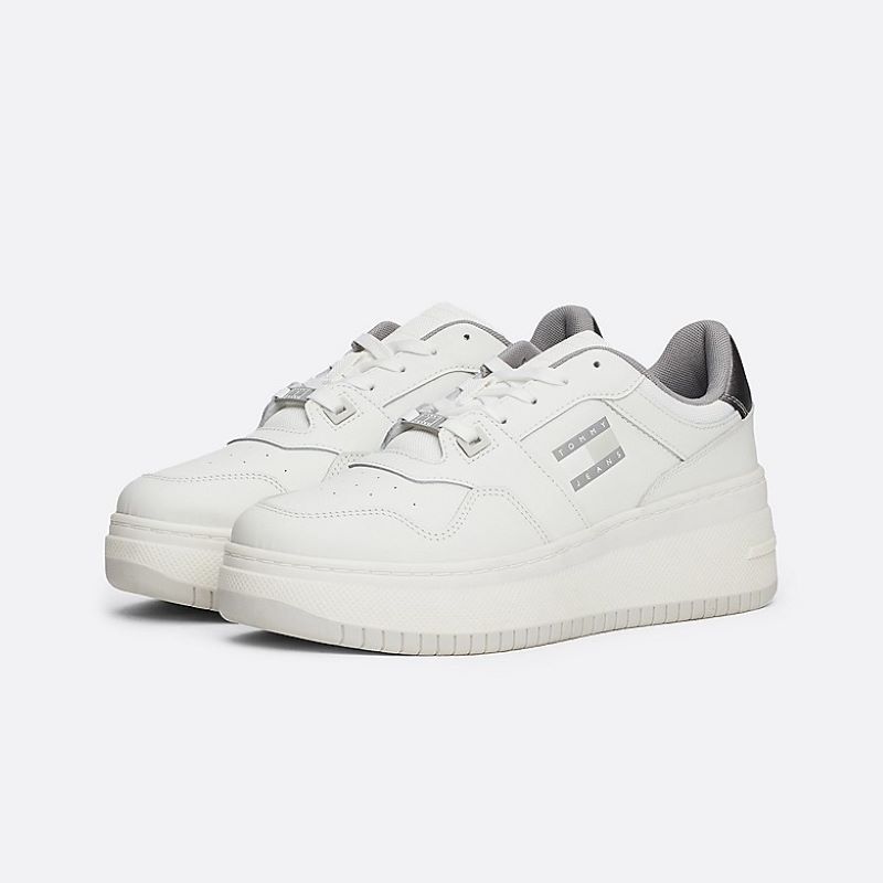Pantofi sport Tommy Hilfiger TJW RETRO BASKET FLATFORM METAL - poza 2