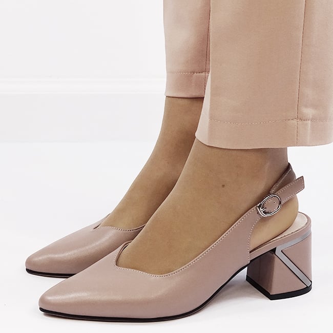 Pantofi taupe eleganti din piele naturala BY6883-4 02