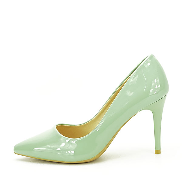 Pantofi verde fistic lacuiti BLQ6710 01