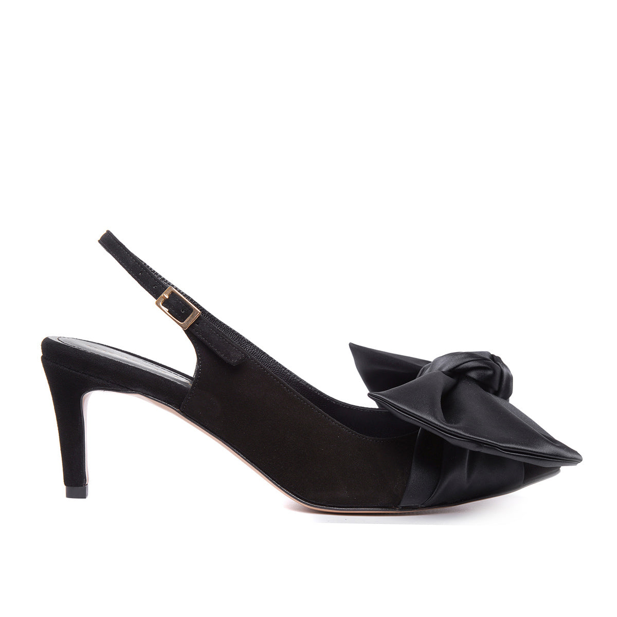 Pantofi Vesa, Piele Intoarsa, Negri - 35 / 1 cm