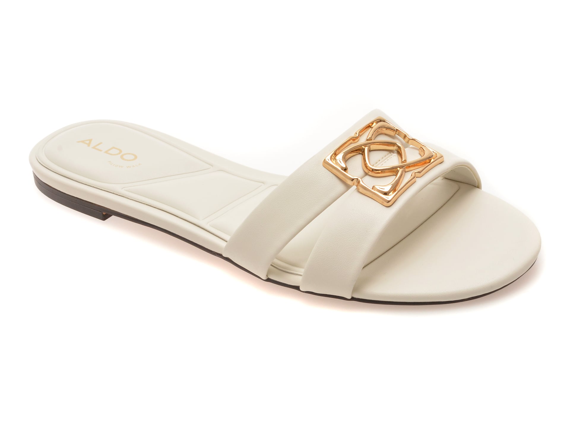 Papuci ALDO albi, SUNRAY 121, din piele ecologica