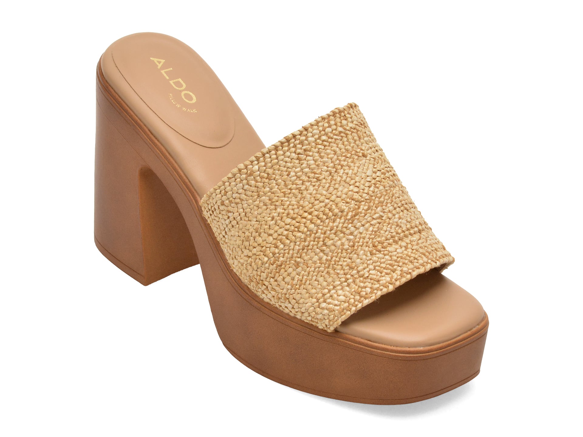 Papuci ALDO bej, MAYSEE 106, din material textil