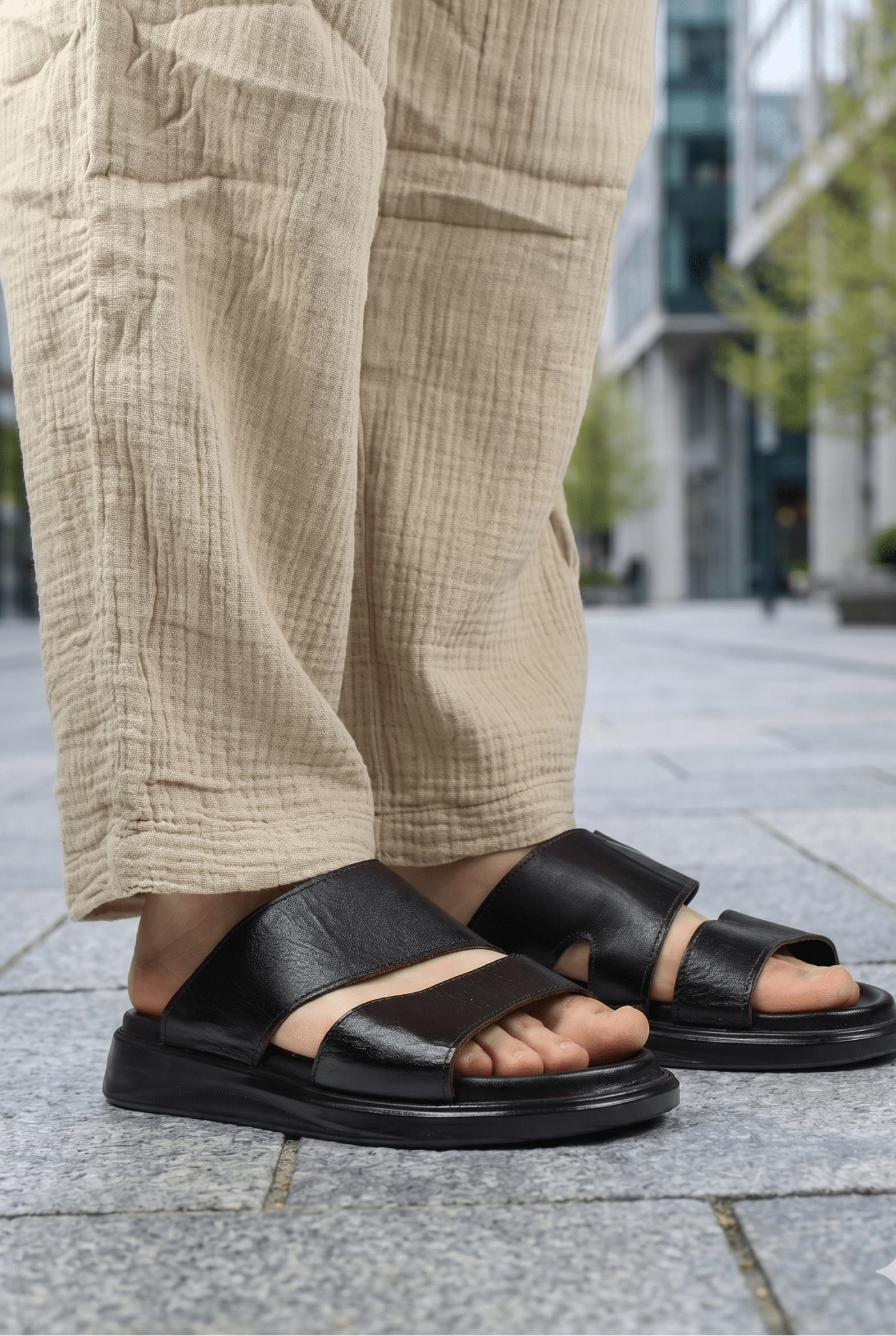 PAPUCI BARBATI DIN PIELE NATURALA - UNO MARO